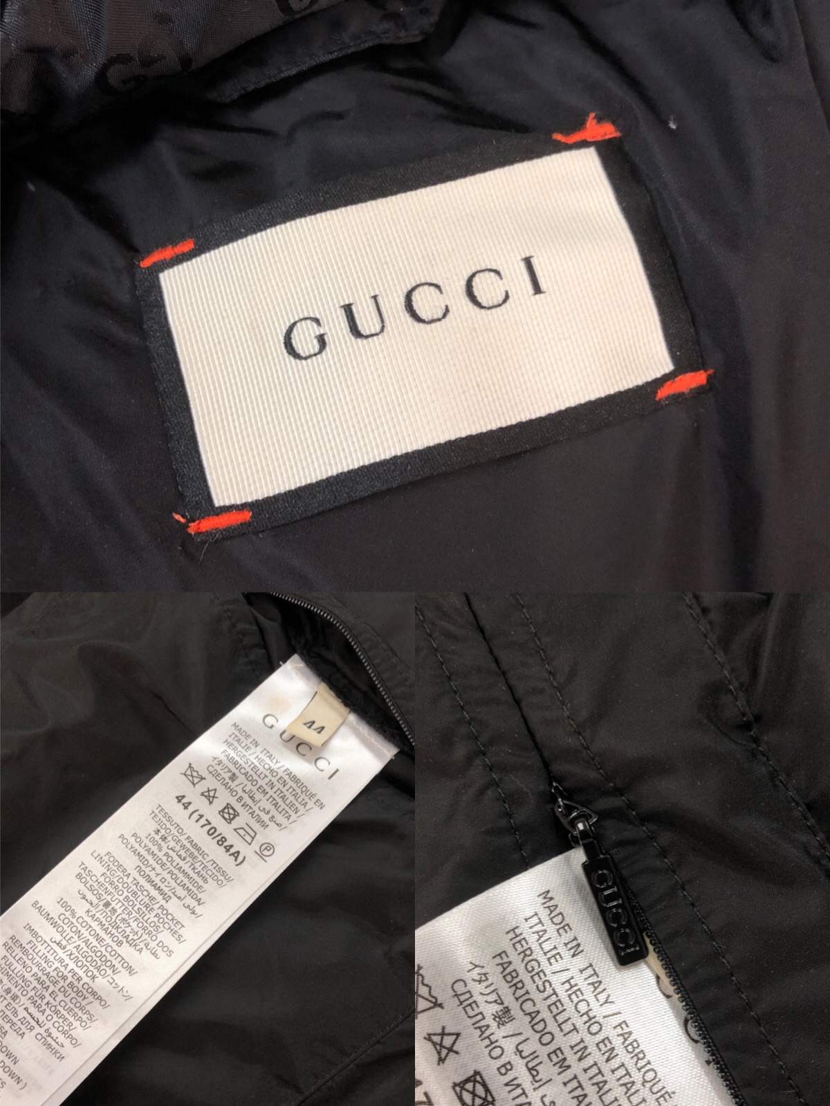 Gucci高仿運動風羽絨外套紅綠撞色條紋拼袖｜歐美奢侈品精品推薦
