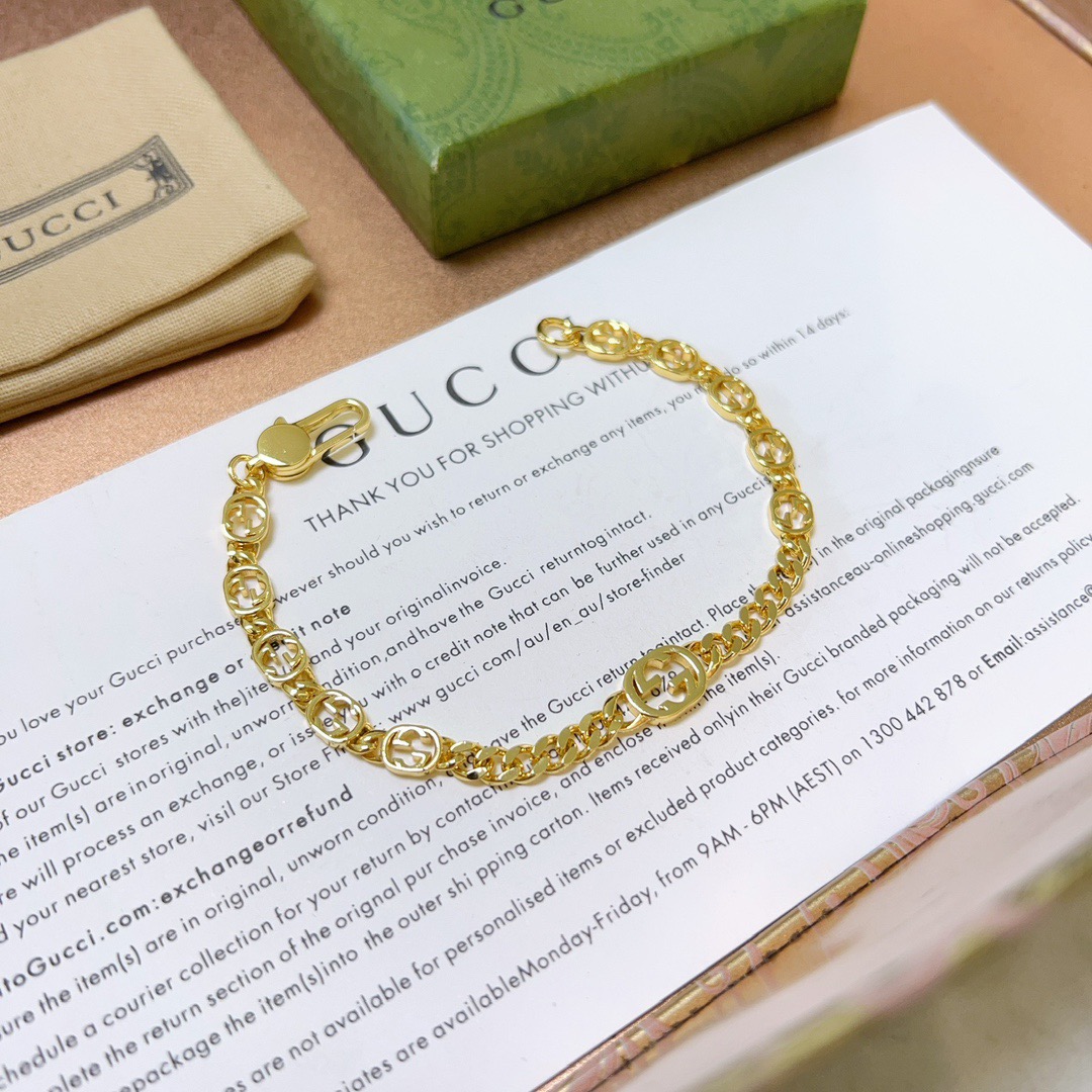 Gucci 高仿金色手鍊 女款經典雙G設計 精緻輕奢必備款| 10 Gucci 高仿金色手鍊 女款經典雙G設計 精緻輕奢必備款