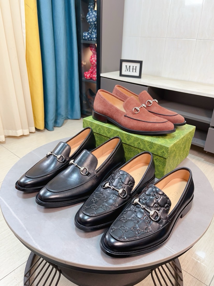 Gucci 原單男士樂福鞋 三色馬銜扣組合 百搭時尚套鞋款