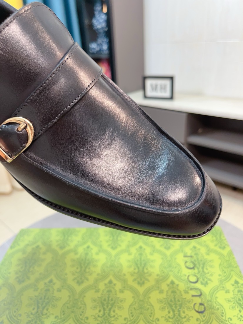 Gucci A貨男士素面樂福鞋 黑色光皮簡約款 紳士質感推薦｜歐美奢侈品精品推薦