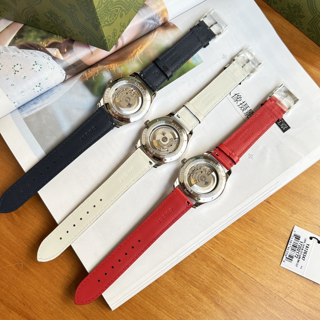 Gucci精品仿製中性手錶 星空錶盤復古風設計三色皮革帶款|超A仿原單精品圖片 10 Gucci精品仿製中性手錶 星空錶盤復古風設計三色皮革帶款|歐美奢侈品精品推薦