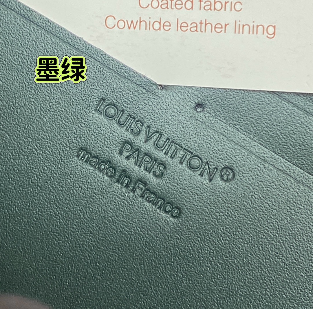 LV高仿長夾 拉鍊款 墨綠老花壓紋設計 附品牌完整包裝｜歐美奢侈品精品推薦