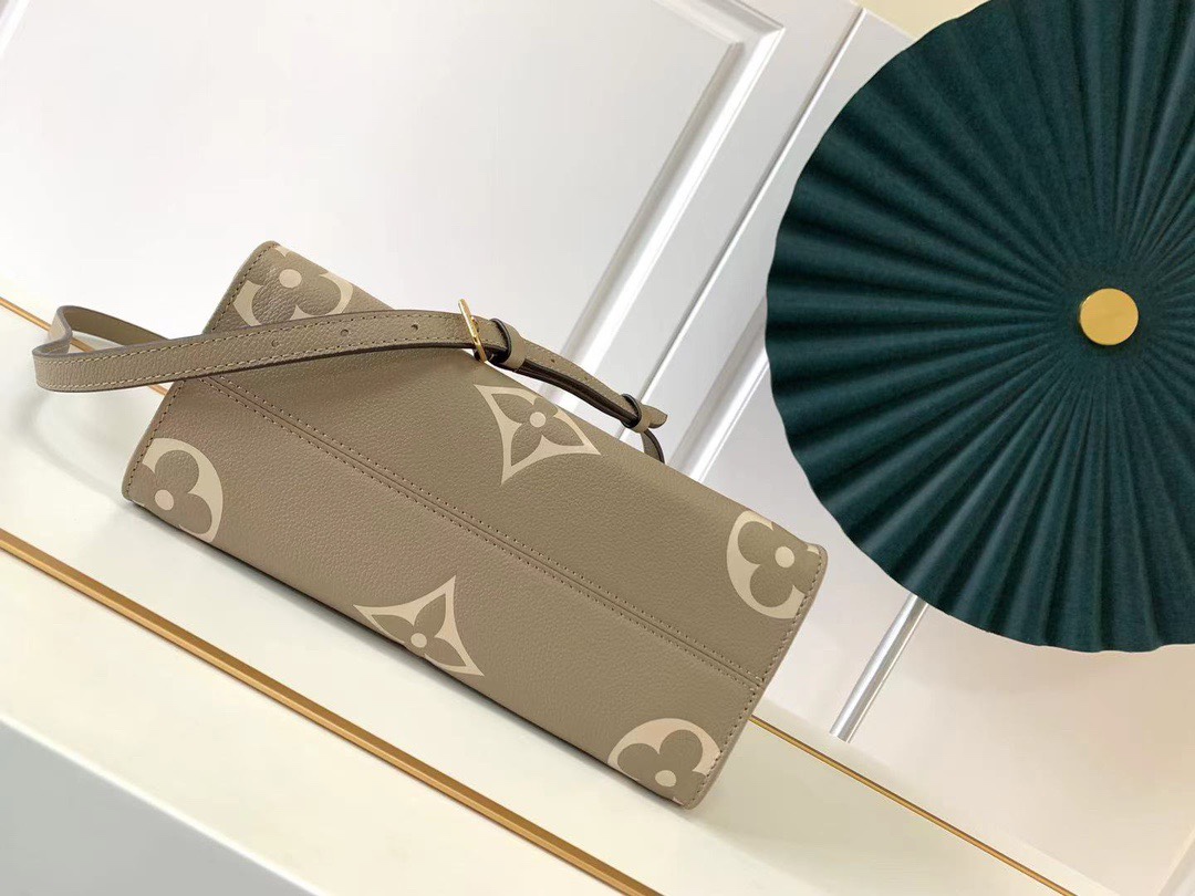 LV高仿OnTheGo PM沙杏色托特包 經典Monogram立體壓紋款| 7 LV高仿OnTheGo PM沙杏色托特包 經典Monogram立體壓紋款