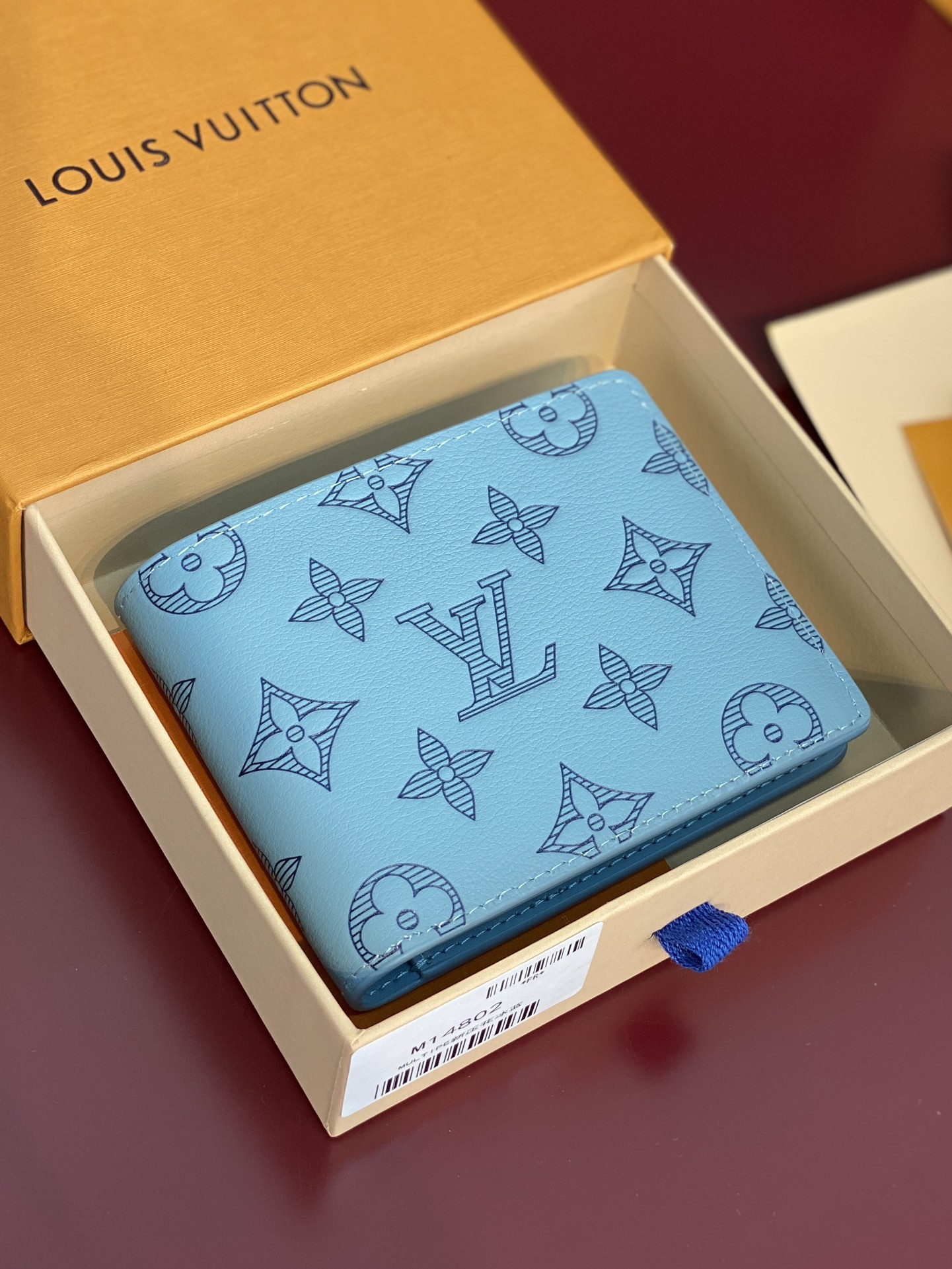 LV A貨藍色老花男士短夾 經典對開設計款｜歐美奢侈品精品推薦