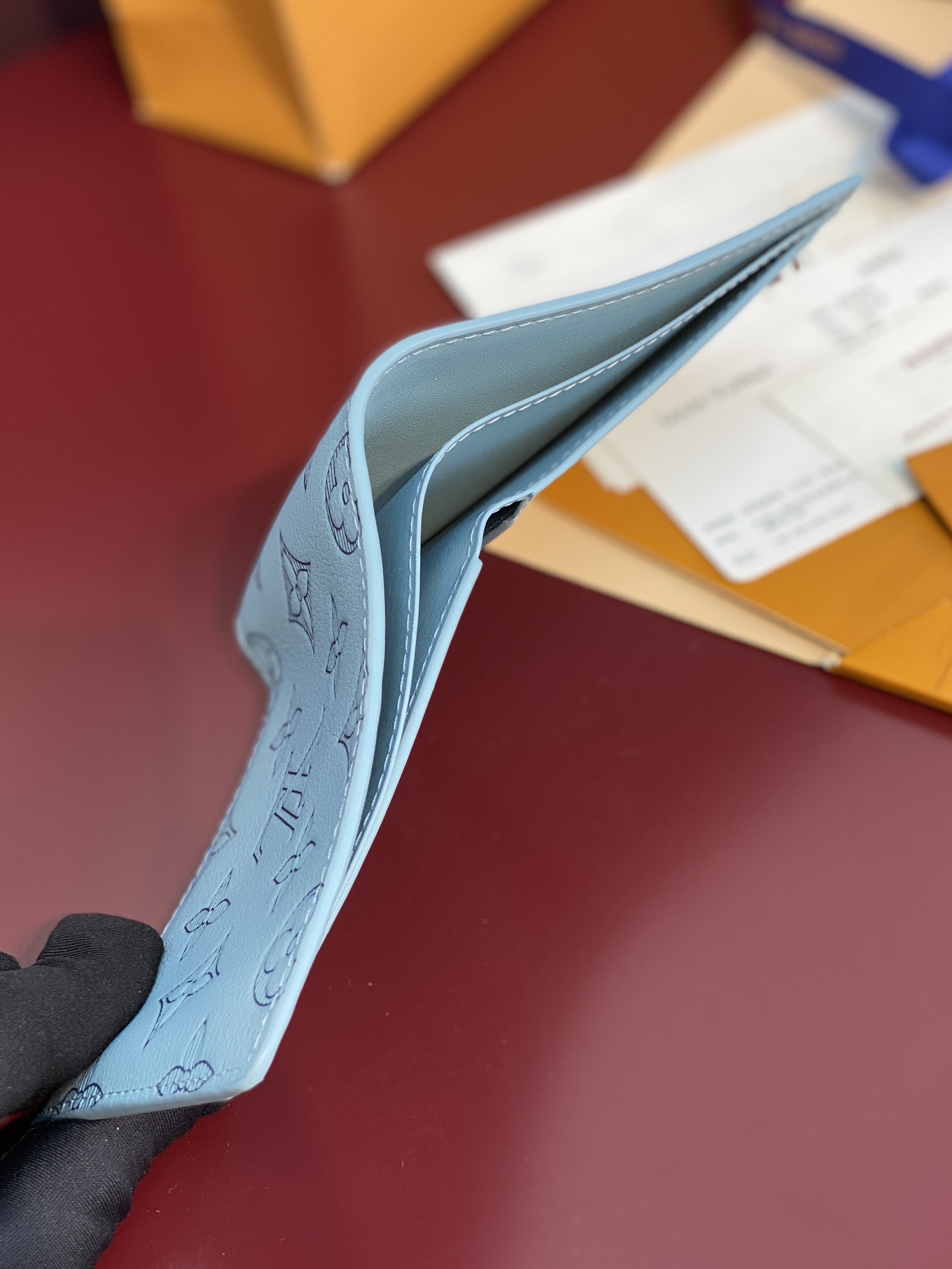 LV A貨藍色老花男士短夾 經典對開設計款｜歐美奢侈品精品推薦