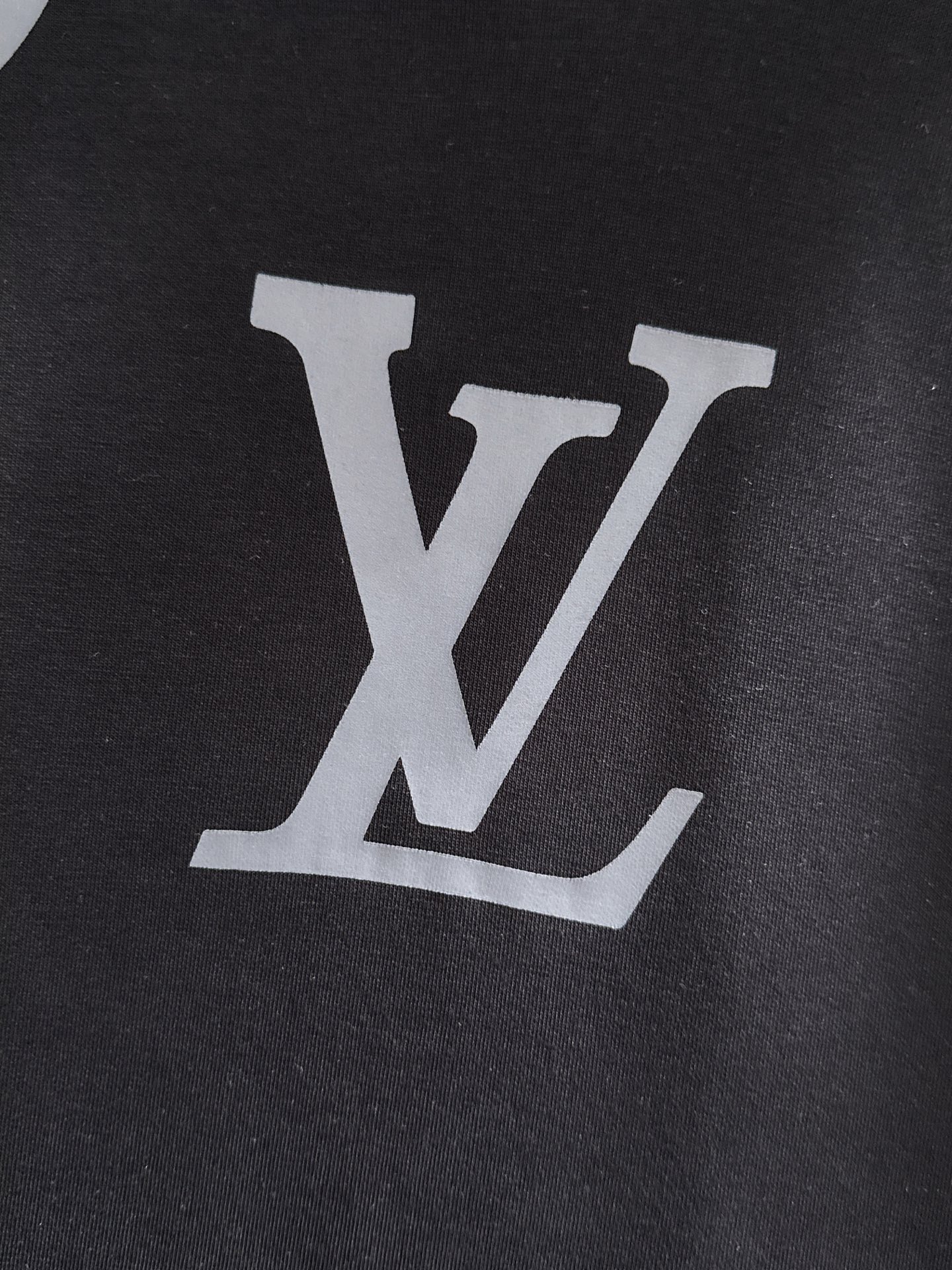 LV高仿滿版Logo黑色帽T連帽長袖字母設計潮流必備