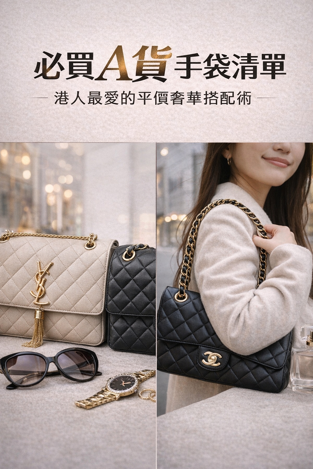 四款台港熱門A貨手袋實測：Chanel、LV、Dior、Gucci 經典款的日常搭配全解析｜歐美奢侈品精品推薦