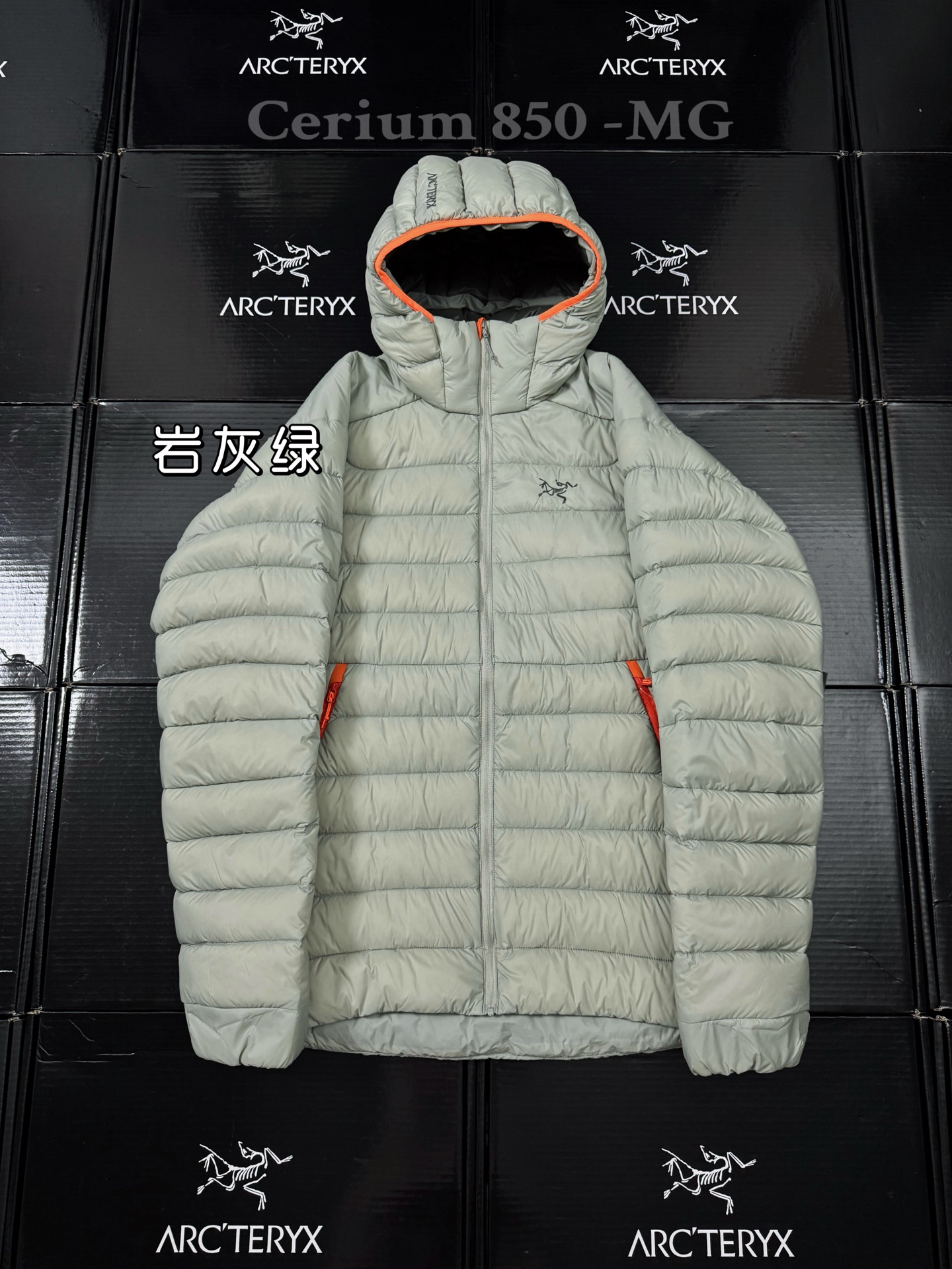 Arc'teryx 高仿羽絨外套男款850蓬岩灰綠抗寒款