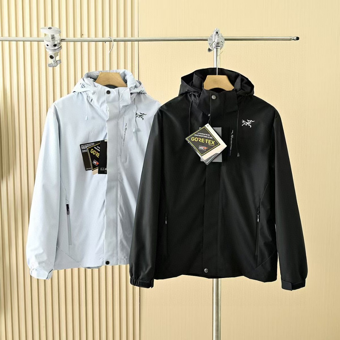 Arc'teryx 高仿雙層風衣男款外套組合 灰黑雙色搭配實穿耐看
