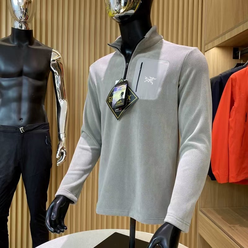 Arc'teryx A貨抓絨高領長袖上衣 灰色中厚版 保暖又舒適| 11 Arc'teryx A貨抓絨高領長袖上衣 灰色中厚版 保暖又舒適