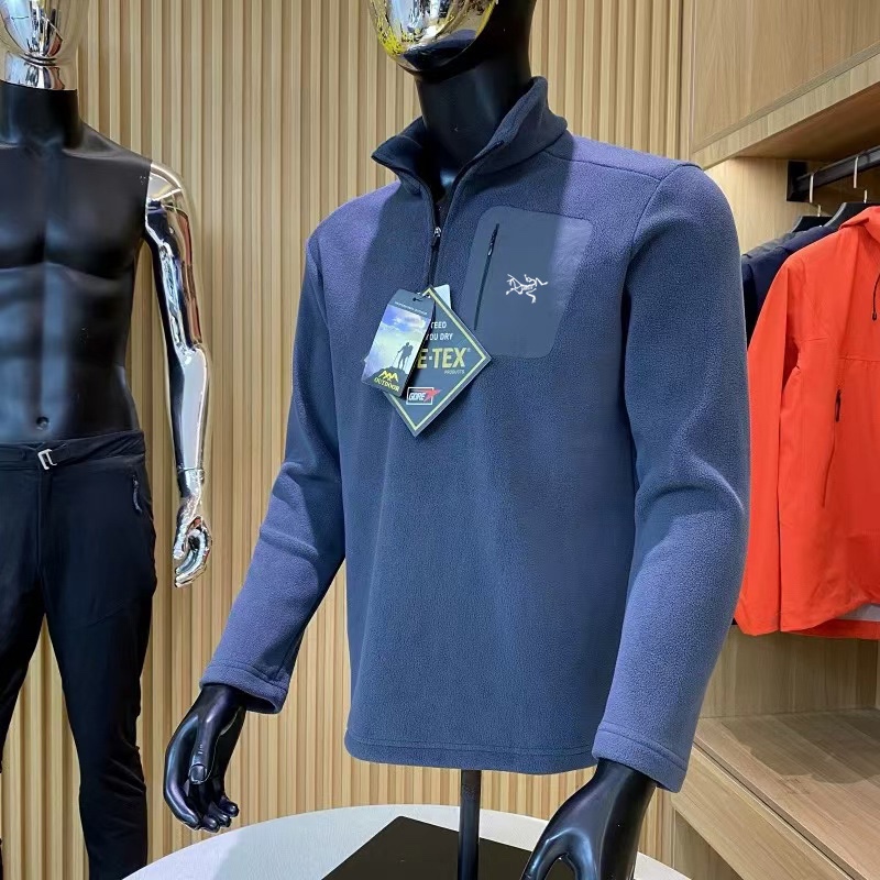 Arc'teryx A貨抓絨高領長袖上衣 灰色中厚版 保暖又舒適| 9 Arc'teryx A貨抓絨高領長袖上衣 灰色中厚版 保暖又舒適