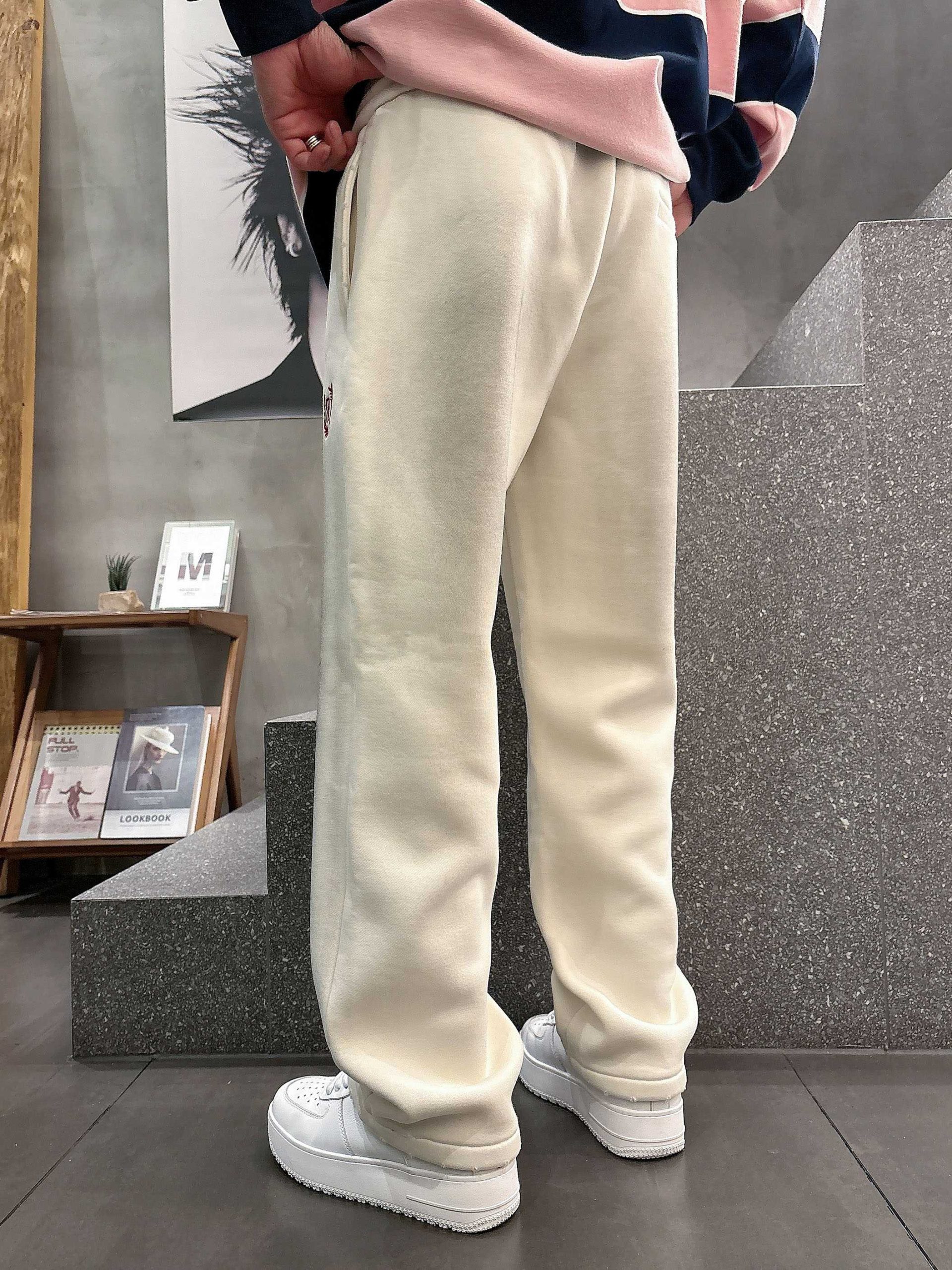Balenciaga 一比一男士奶油白刷痕運動褲 潮流個性休閒款| 11 Balenciaga 一比一男士奶油白刷痕運動褲 潮流個性休閒款
