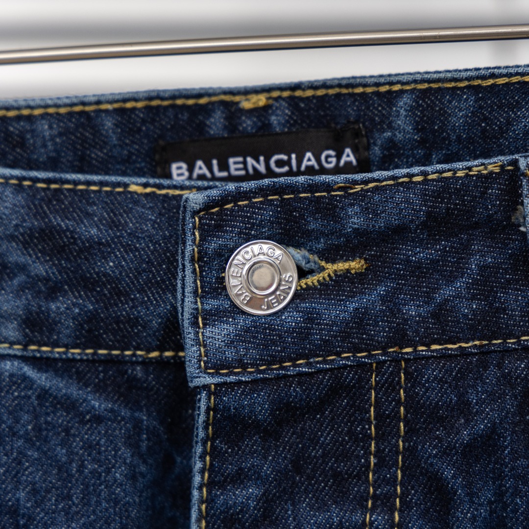 Balenciaga 高仿男士黃色印刷牛仔褲 街頭圖騰風格設計款| 12 Balenciaga 高仿男士黃色印刷牛仔褲 街頭圖騰風格設計款