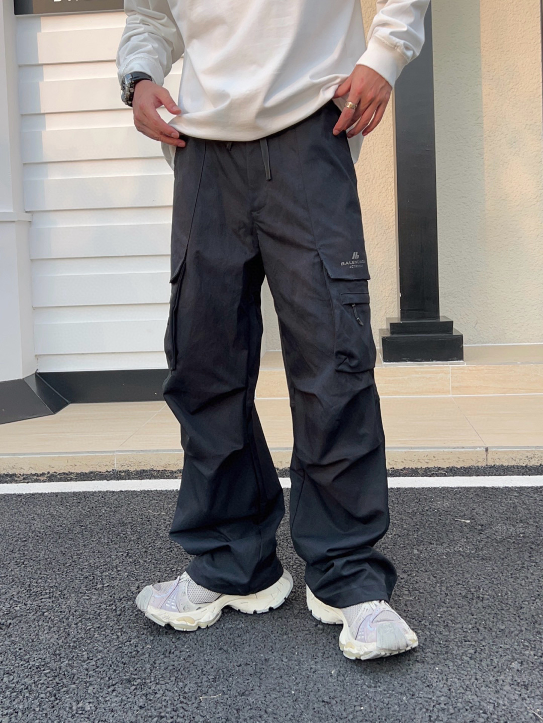 Balenciaga 原單男士黑色工裝長褲 機能風格多口袋版型| 14 Balenciaga 原單男士黑色工裝長褲 機能風格多口袋版型