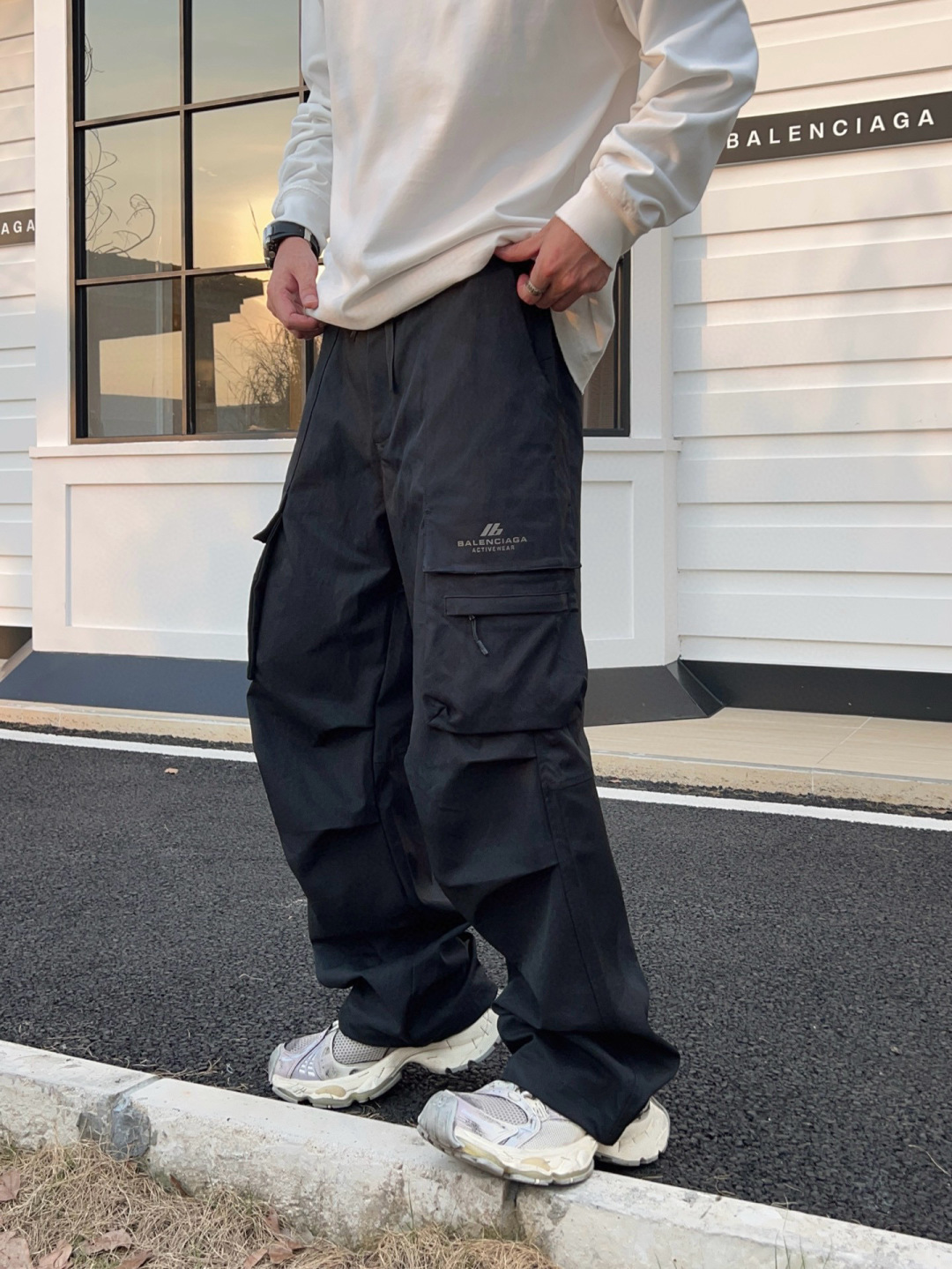 Balenciaga 原單男士黑色工裝長褲 機能風格多口袋版型| 13 Balenciaga 原單男士黑色工裝長褲 機能風格多口袋版型