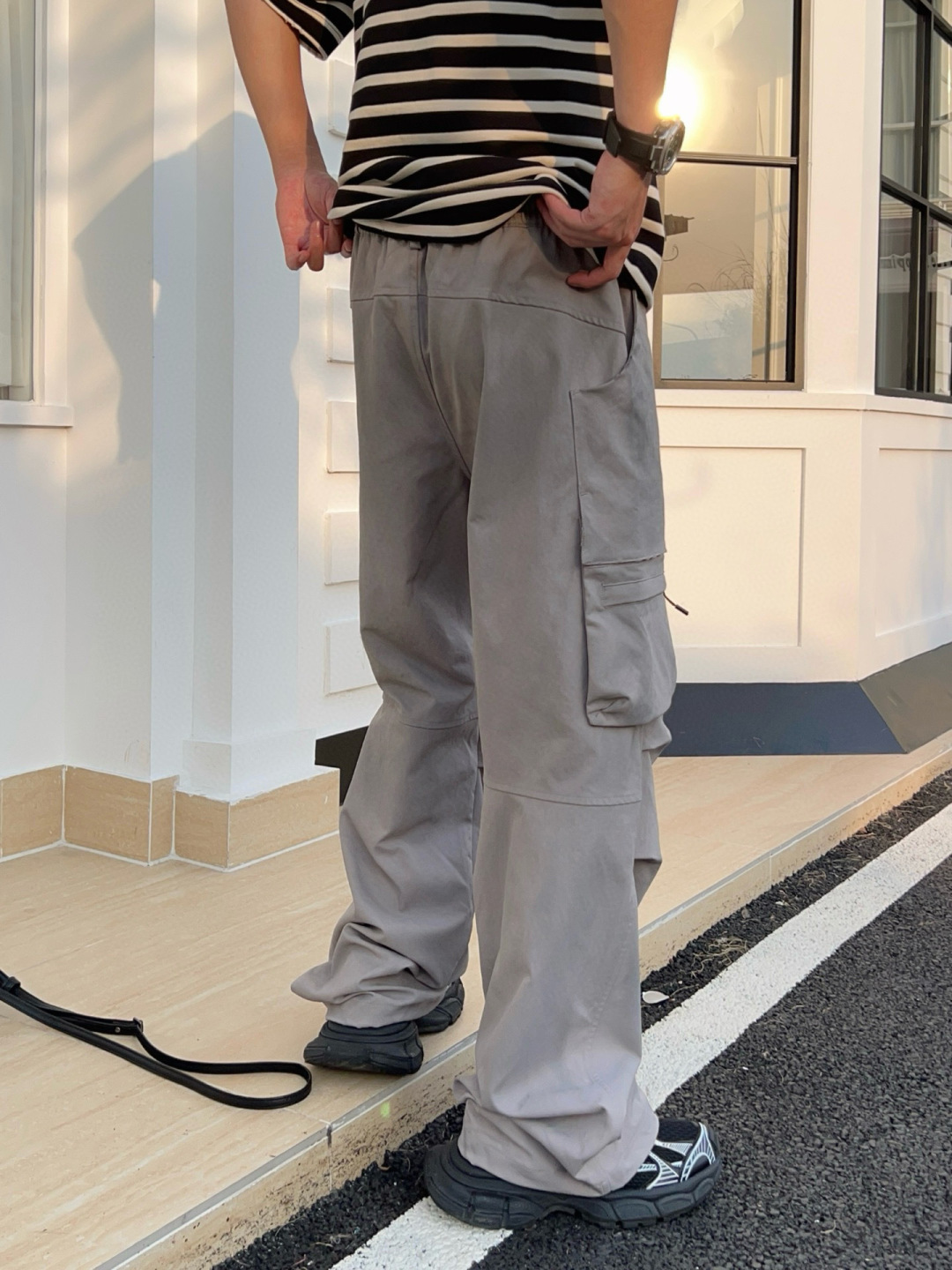 Balenciaga A貨男士灰色多袋工裝褲 寬鬆街頭設計| 14 Balenciaga A貨男士灰色多袋工裝褲 寬鬆街頭設計