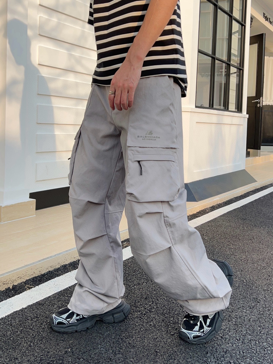 Balenciaga A貨男士灰色多袋工裝褲 寬鬆街頭設計| 12 Balenciaga A貨男士灰色多袋工裝褲 寬鬆街頭設計