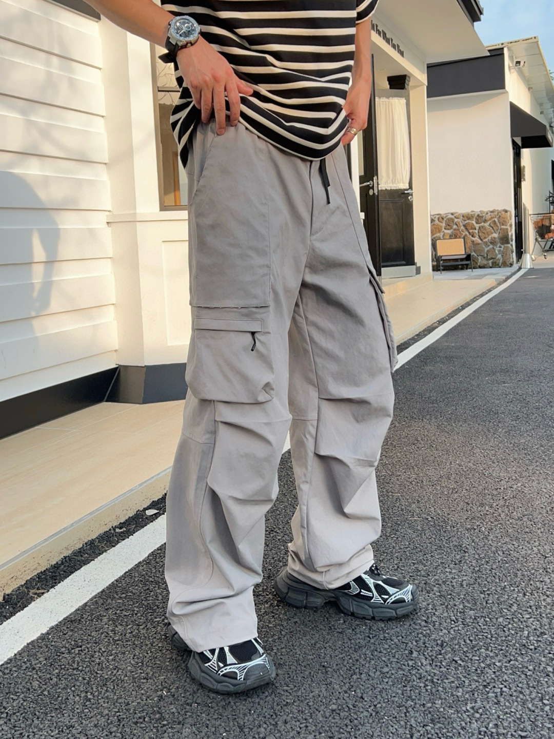 Balenciaga A貨男士灰色多袋工裝褲 寬鬆街頭設計| 11 Balenciaga A貨男士灰色多袋工裝褲 寬鬆街頭設計