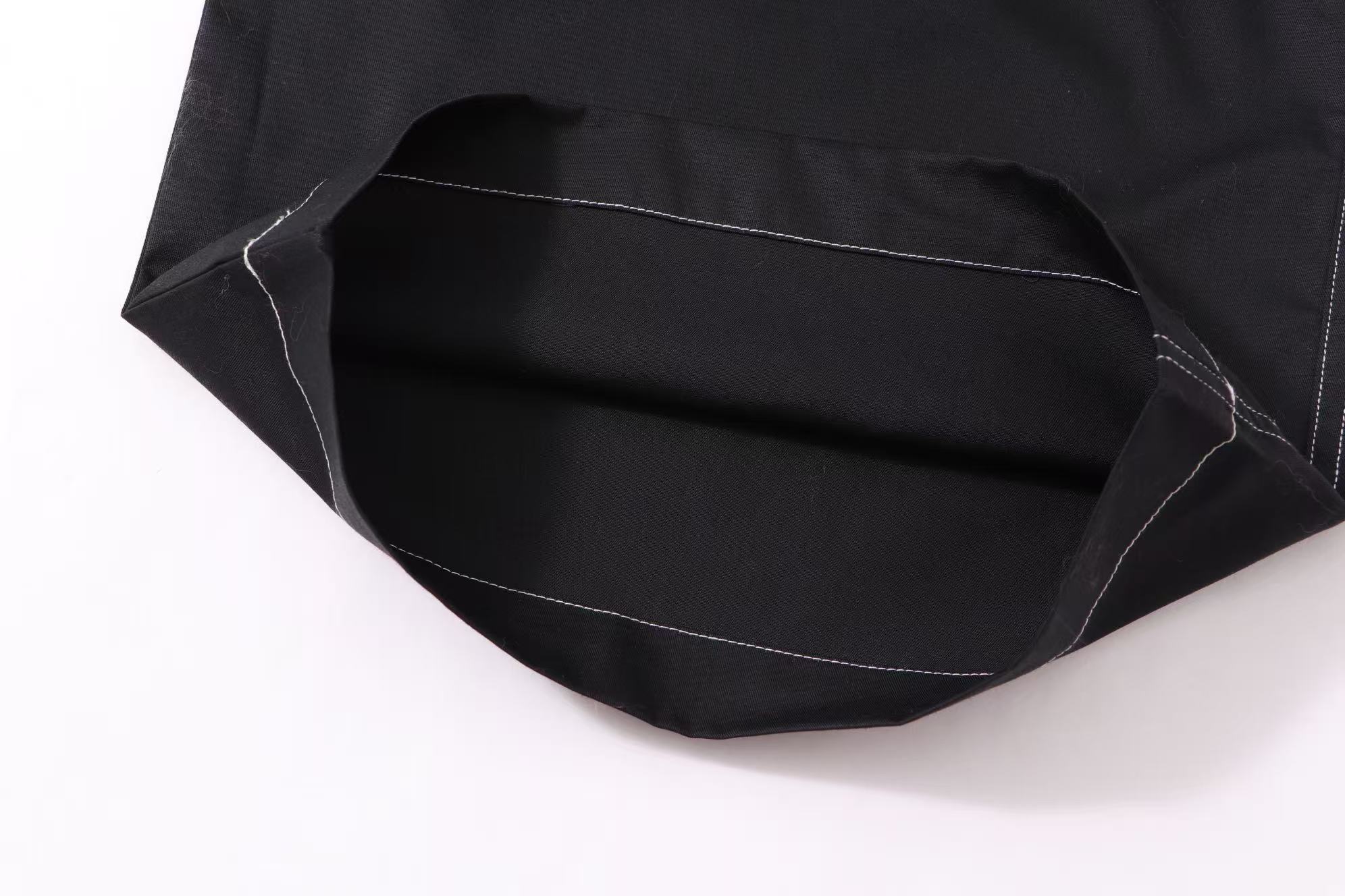Balenciaga 一比一男裝黑色工裝褲 寬鬆輪廓紅色車線點綴| 10 Balenciaga 一比一男裝黑色工裝褲 寬鬆輪廓紅色車線點綴