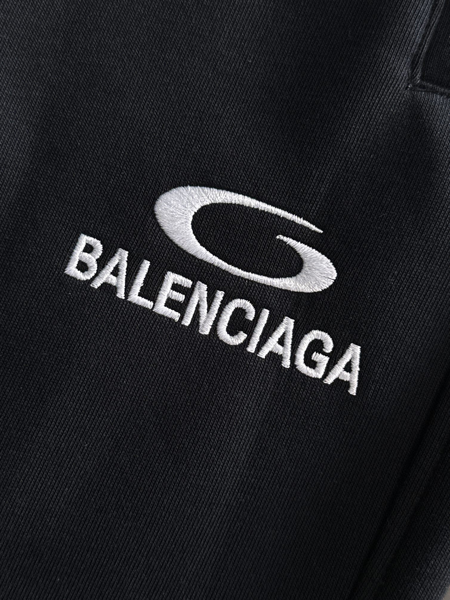 Balenciaga 一比一男士黑色立體Logo運動褲 休閒潮感設計| 13 Balenciaga 一比一男士黑色立體Logo運動褲 休閒潮感設計