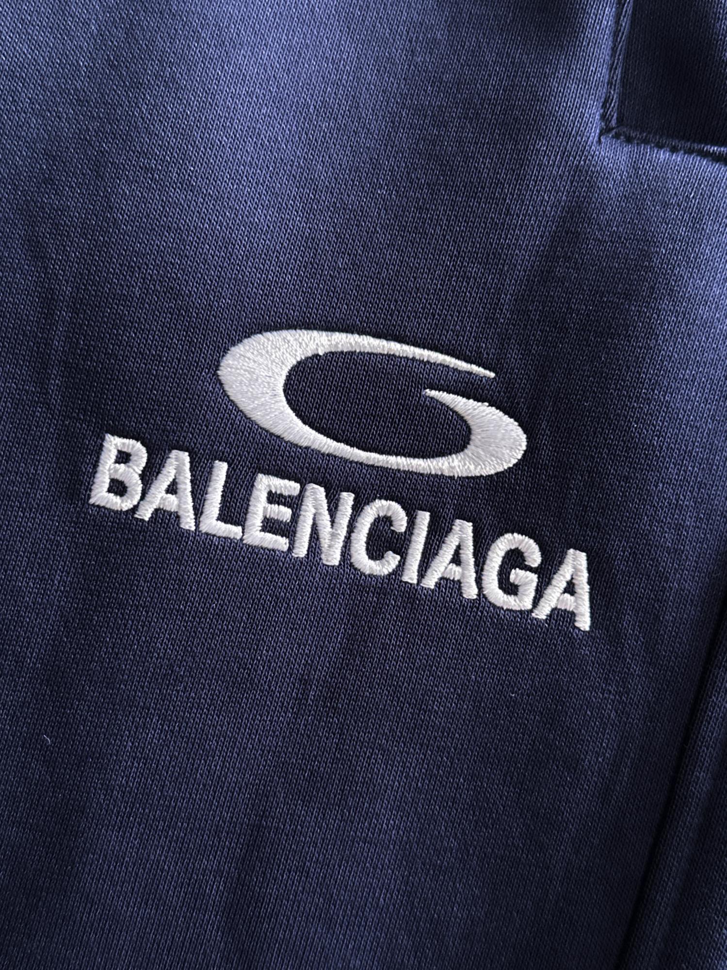 Balenciaga 高仿男士深藍簡約Logo長褲 寬鬆舒適日常褲型| 12 Balenciaga 高仿男士深藍簡約Logo長褲 寬鬆舒適日常褲型