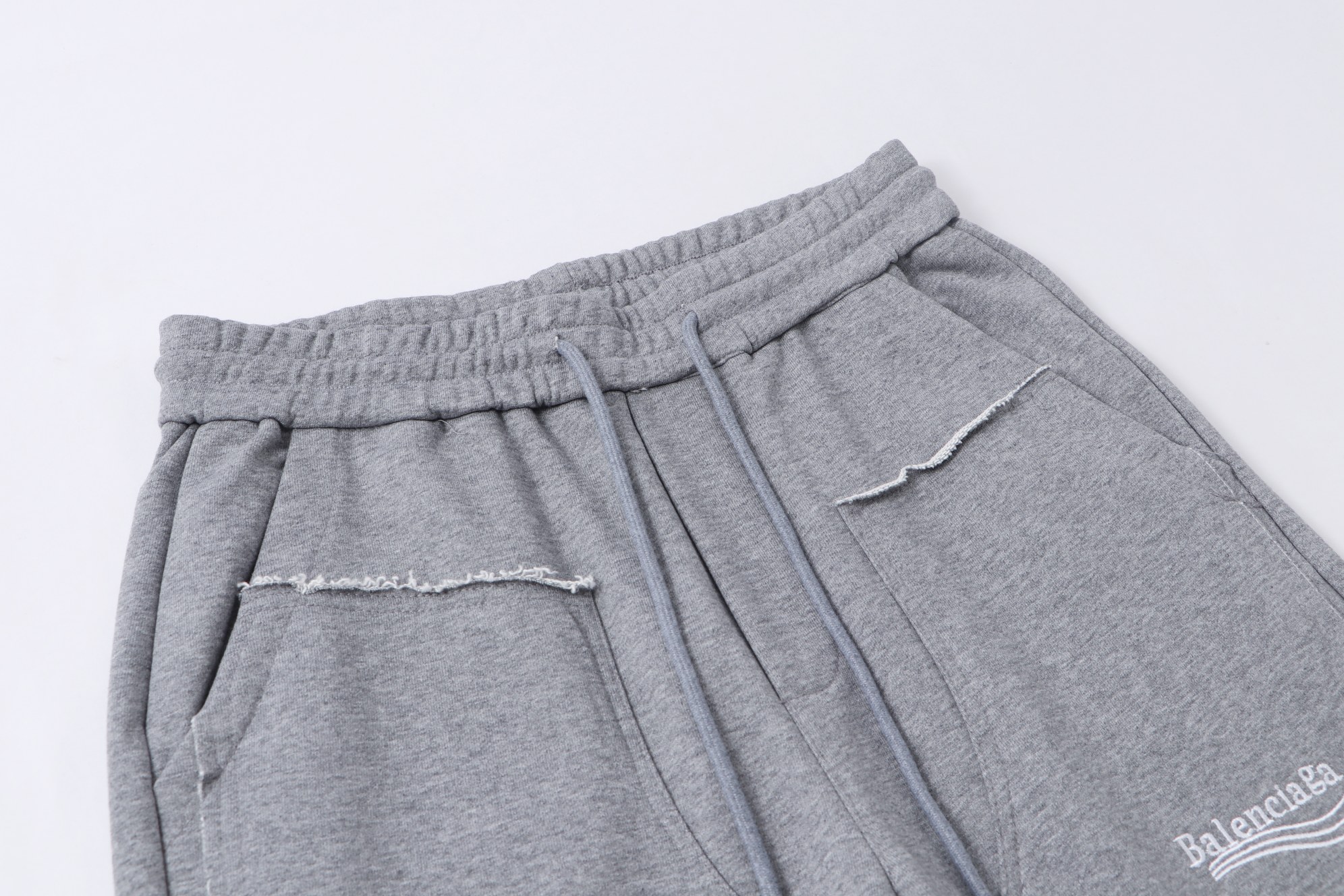 Balenciaga A貨灰色LOGO拼接褲 造型剪接街頭風格褲款| 13 Balenciaga A貨灰色LOGO拼接褲 造型剪接街頭風格褲款