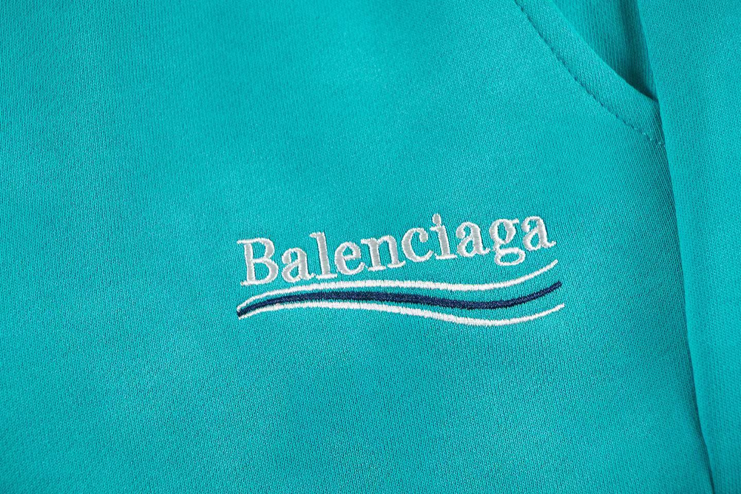 Balenciaga 一比一綠松石藍暈染運動褲 潮感鮮明街頭穿搭| 13 Balenciaga 一比一綠松石藍暈染運動褲 潮感鮮明街頭穿搭