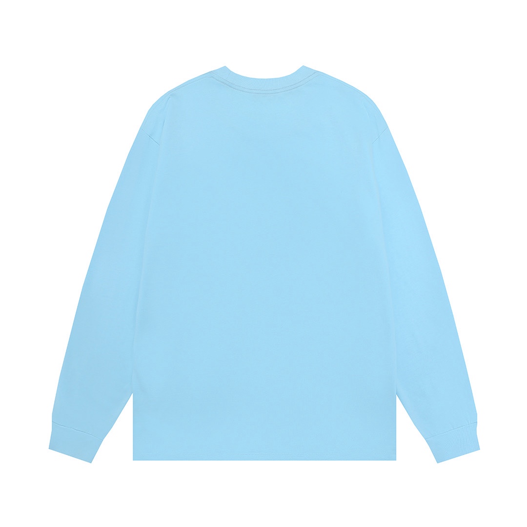 Balenciaga 原單藍色印花長袖T恤 火焰波浪HOTELS潮流風格款| 14 Balenciaga 原單藍色印花長袖T恤 火焰波浪HOTELS潮流風格款