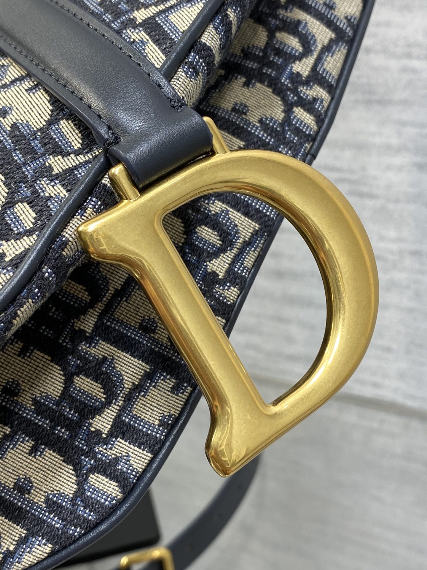 Dior 一比一老花馬鞍包 經典藍色帆布刺繡款 附長背帶| 13 Dior 一比一老花馬鞍包 經典藍色帆布刺繡款 附長背帶