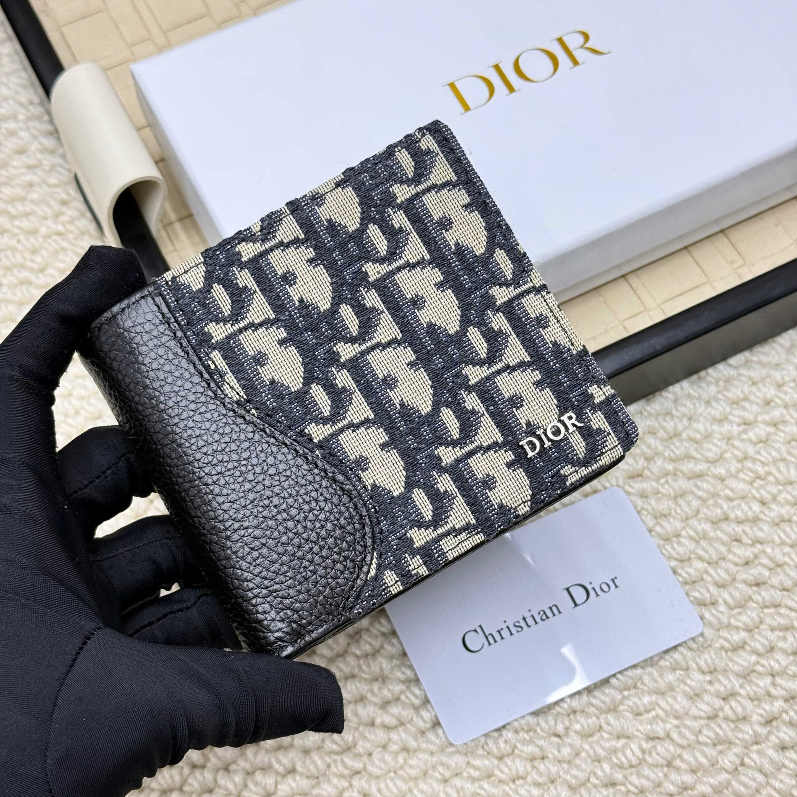 Dior原單短夾老花雙色拼皮設計 簡約實用款| 11 Dior原單短夾老花雙色拼皮設計 簡約實用款