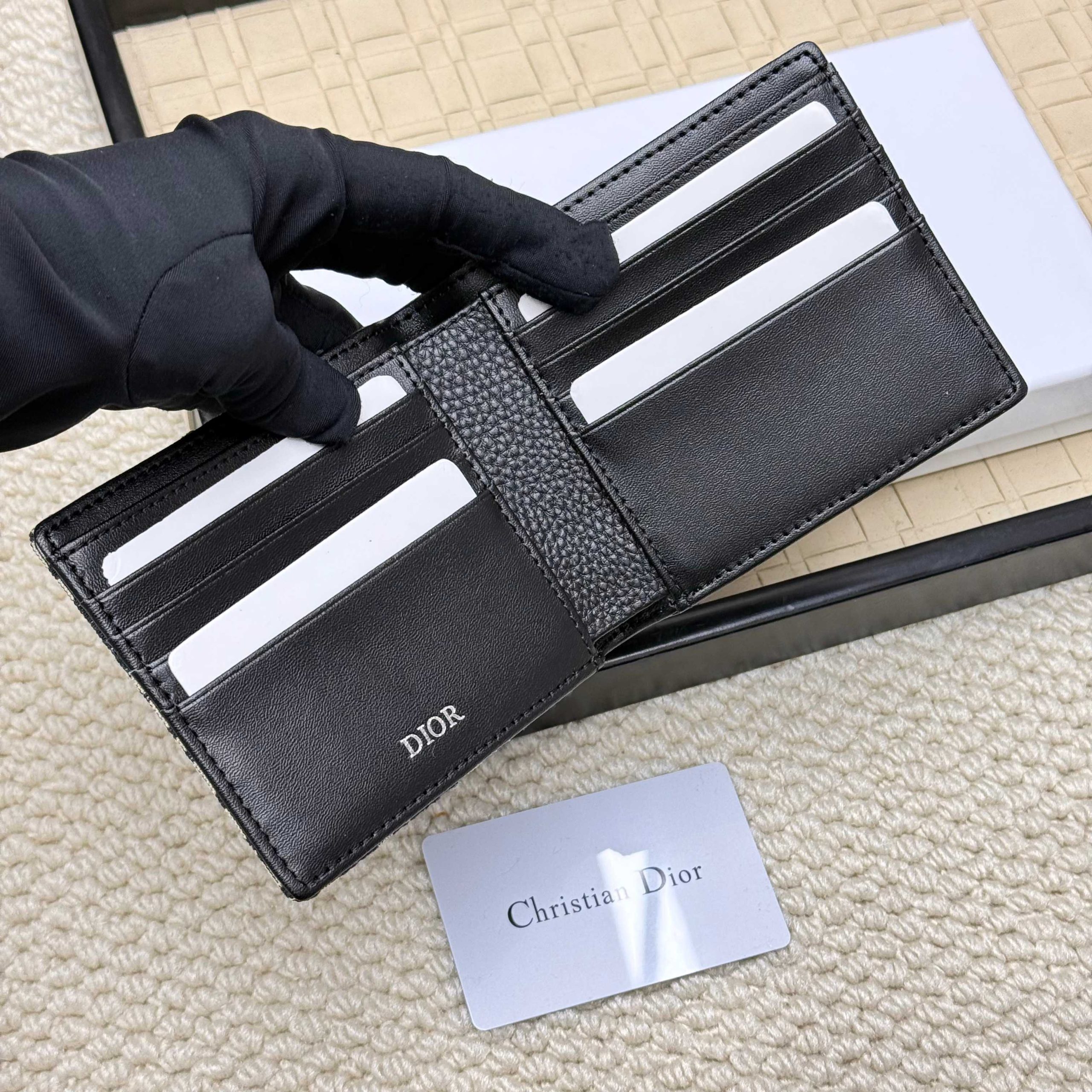 Dior原單短夾老花雙色拼皮設計 簡約實用款| 8 Dior原單短夾老花雙色拼皮設計 簡約實用款