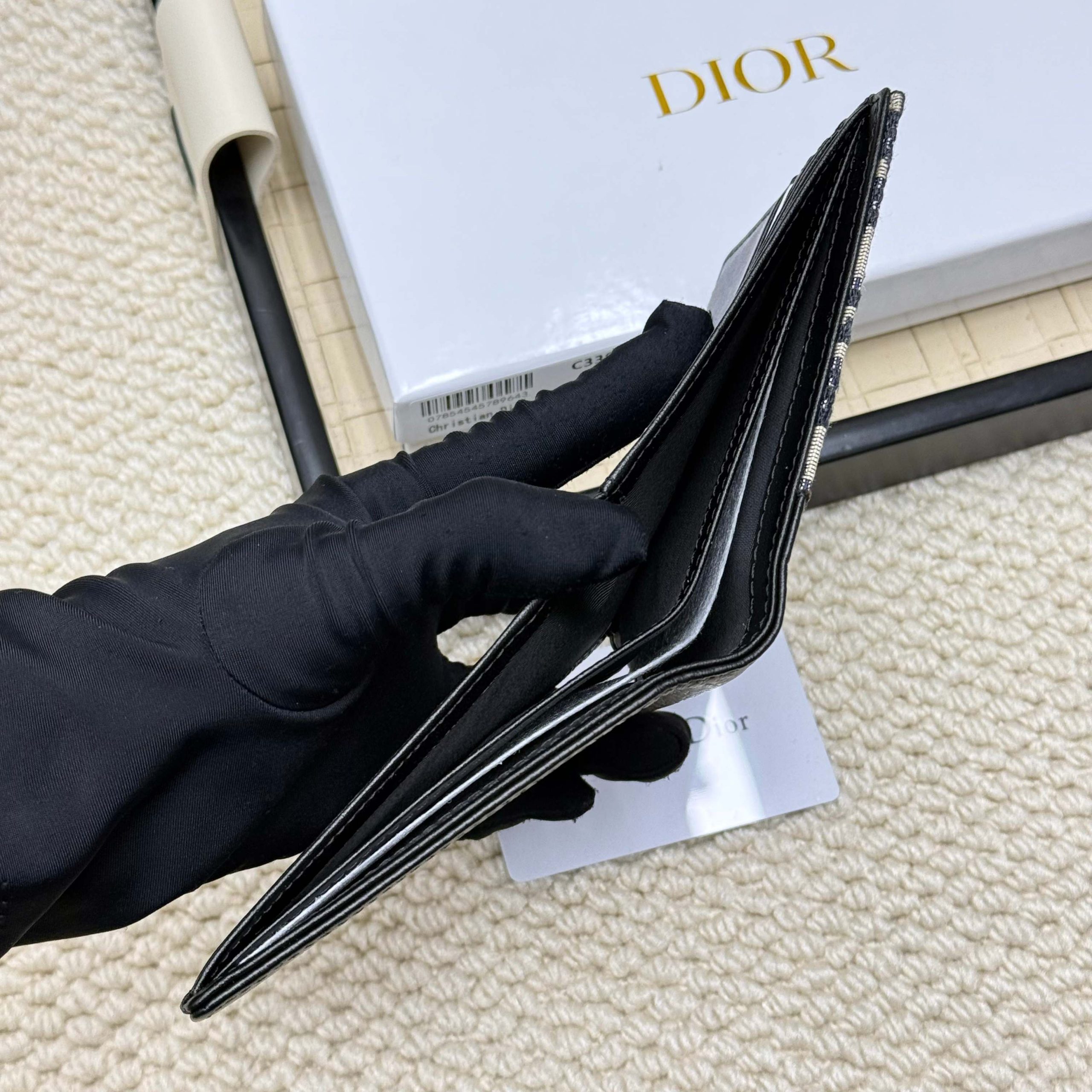 Dior原單短夾老花雙色拼皮設計 簡約實用款| 7 Dior原單短夾老花雙色拼皮設計 簡約實用款