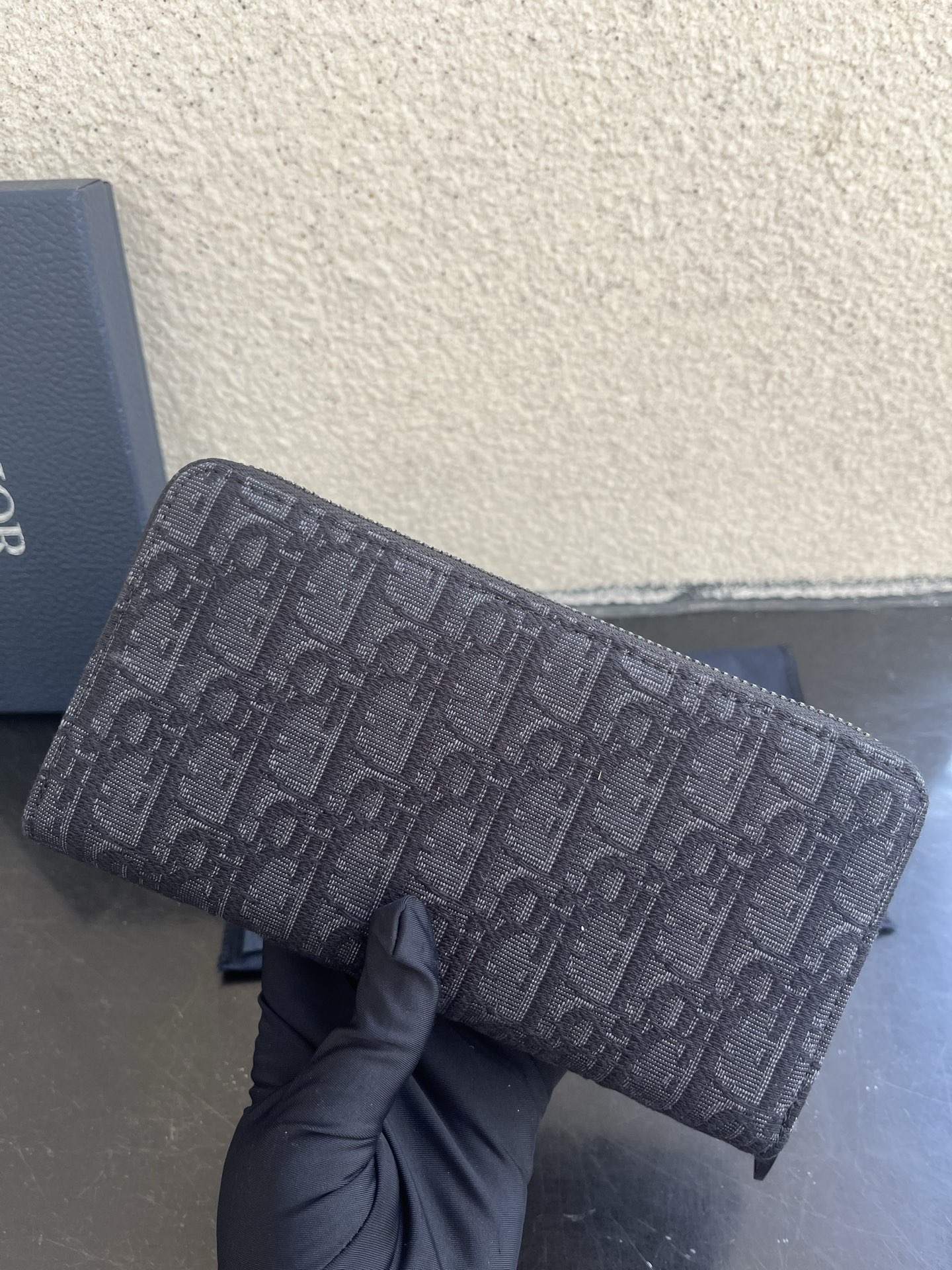 Dior 高仿男士長夾 老花拼皮革設計 黑色精品款| 10 Dior 高仿男士長夾 老花拼皮革設計 黑色精品款