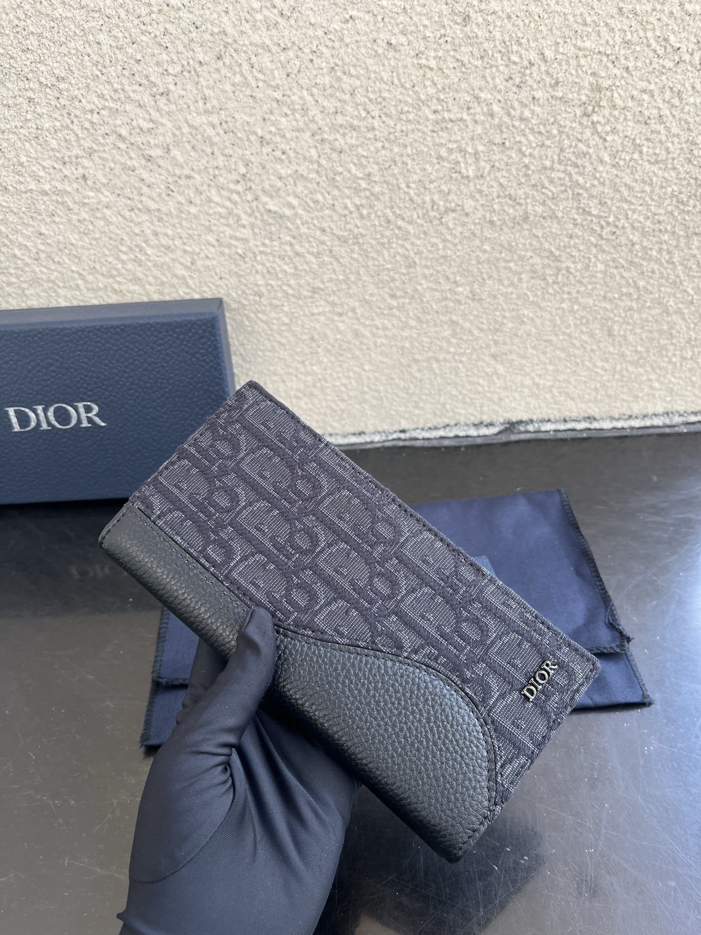 Dior A貨長夾 男士老花拼皮革設計 拉鍊經典風格| 12 Dior A貨長夾 男士老花拼皮革設計 拉鍊經典風格