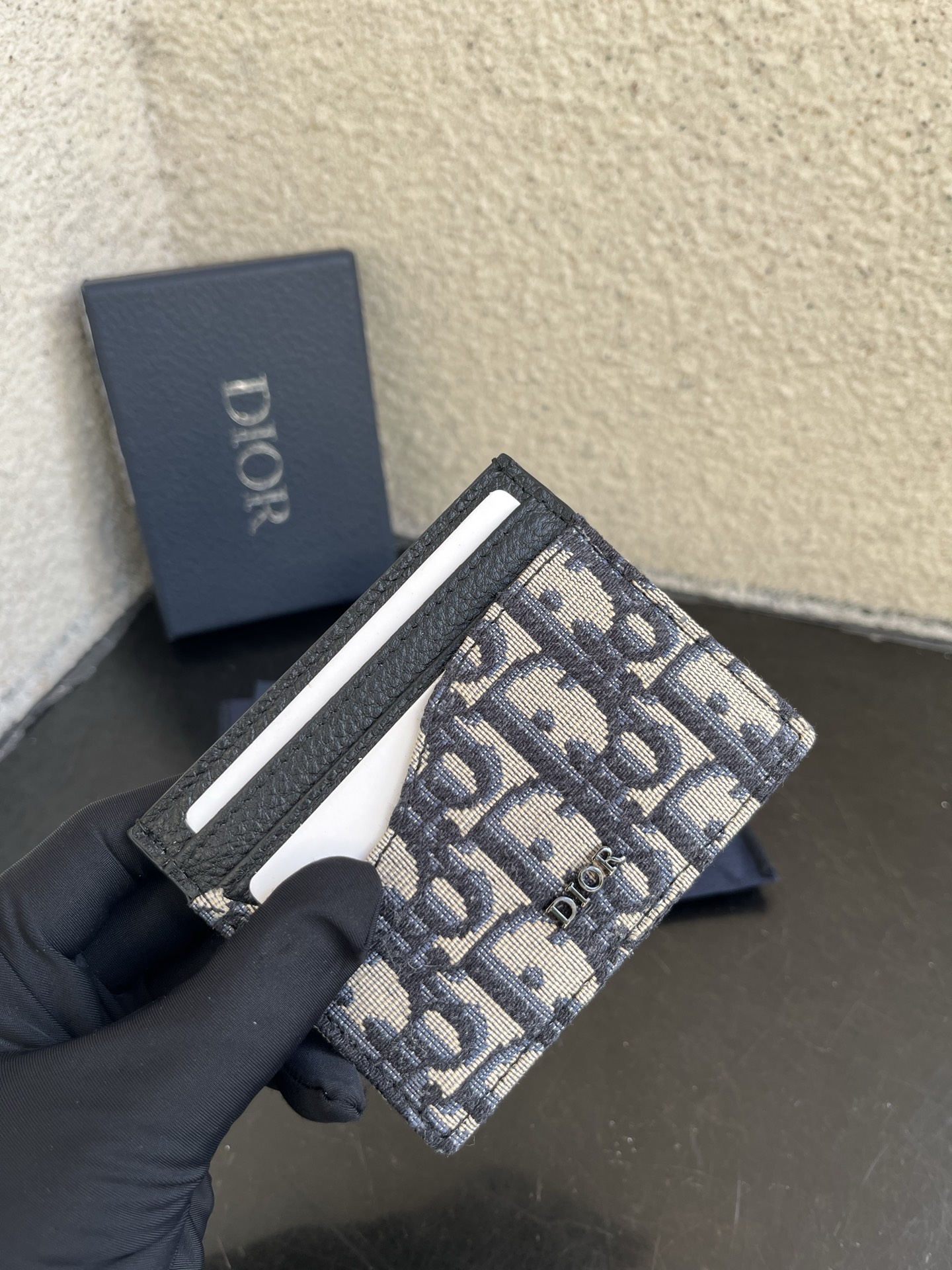 Dior 原單卡包 男士老花布面 荔枝皮革拼接小卡夾| 10 Dior 原單卡包 男士老花布面 荔枝皮革拼接小卡夾