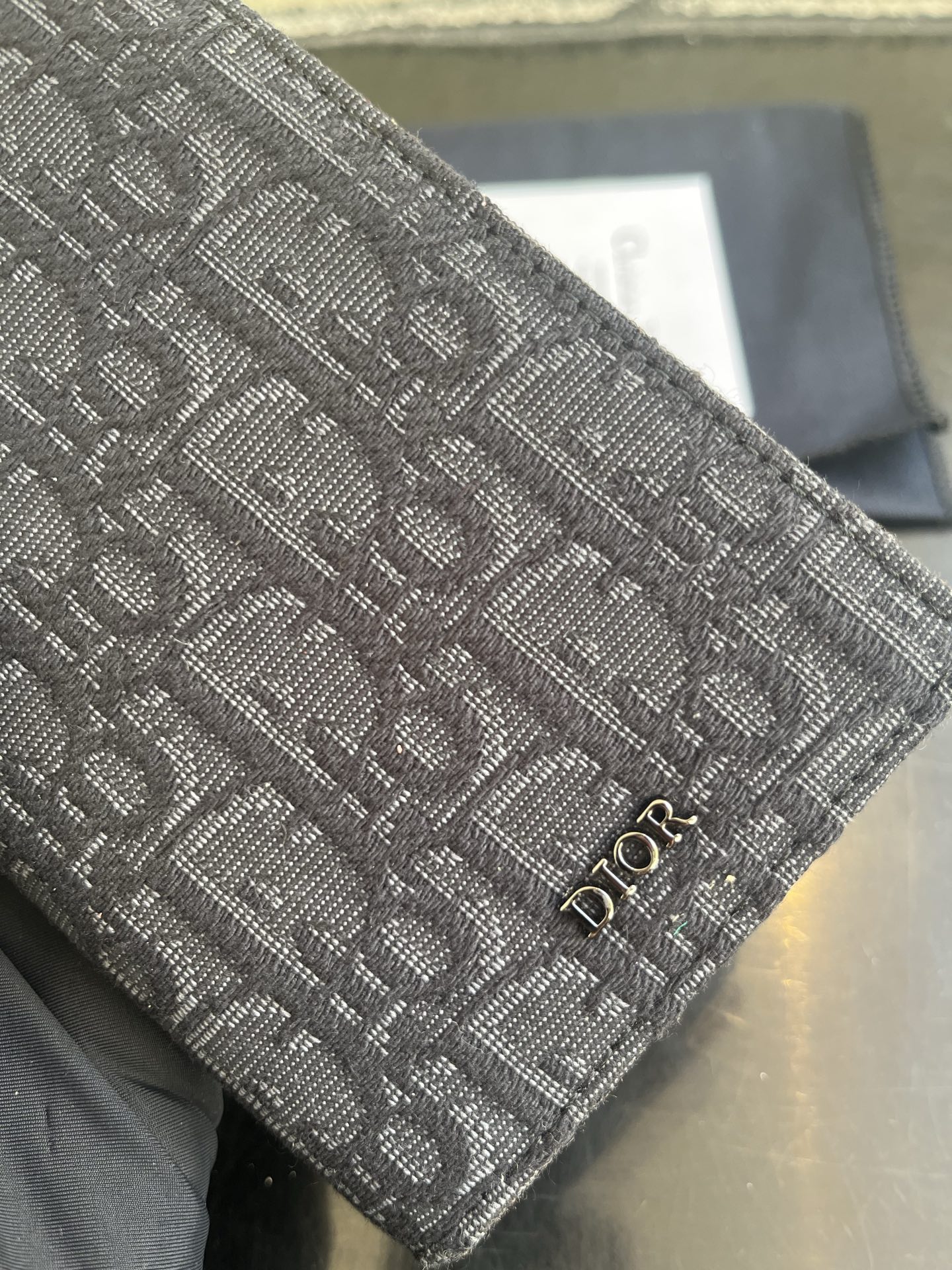 Dior 一比一男士長夾 深灰老花布面 經典高辨識度款| 11 Dior 一比一男士長夾 深灰老花布面 經典高辨識度款