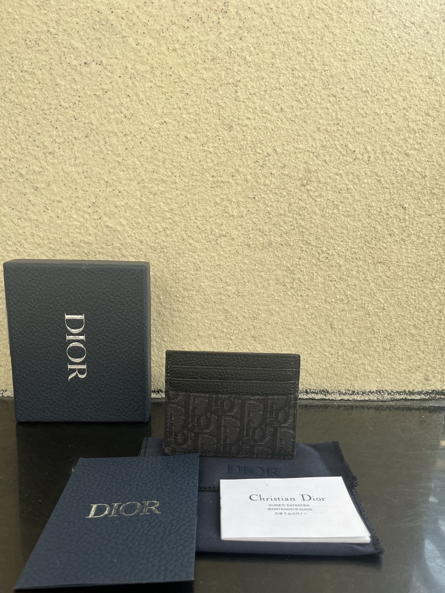 Dior 高仿卡夾 男士黑色老花布拼皮革 雙層設計| 13 Dior 高仿卡夾 男士黑色老花布拼皮革 雙層設計