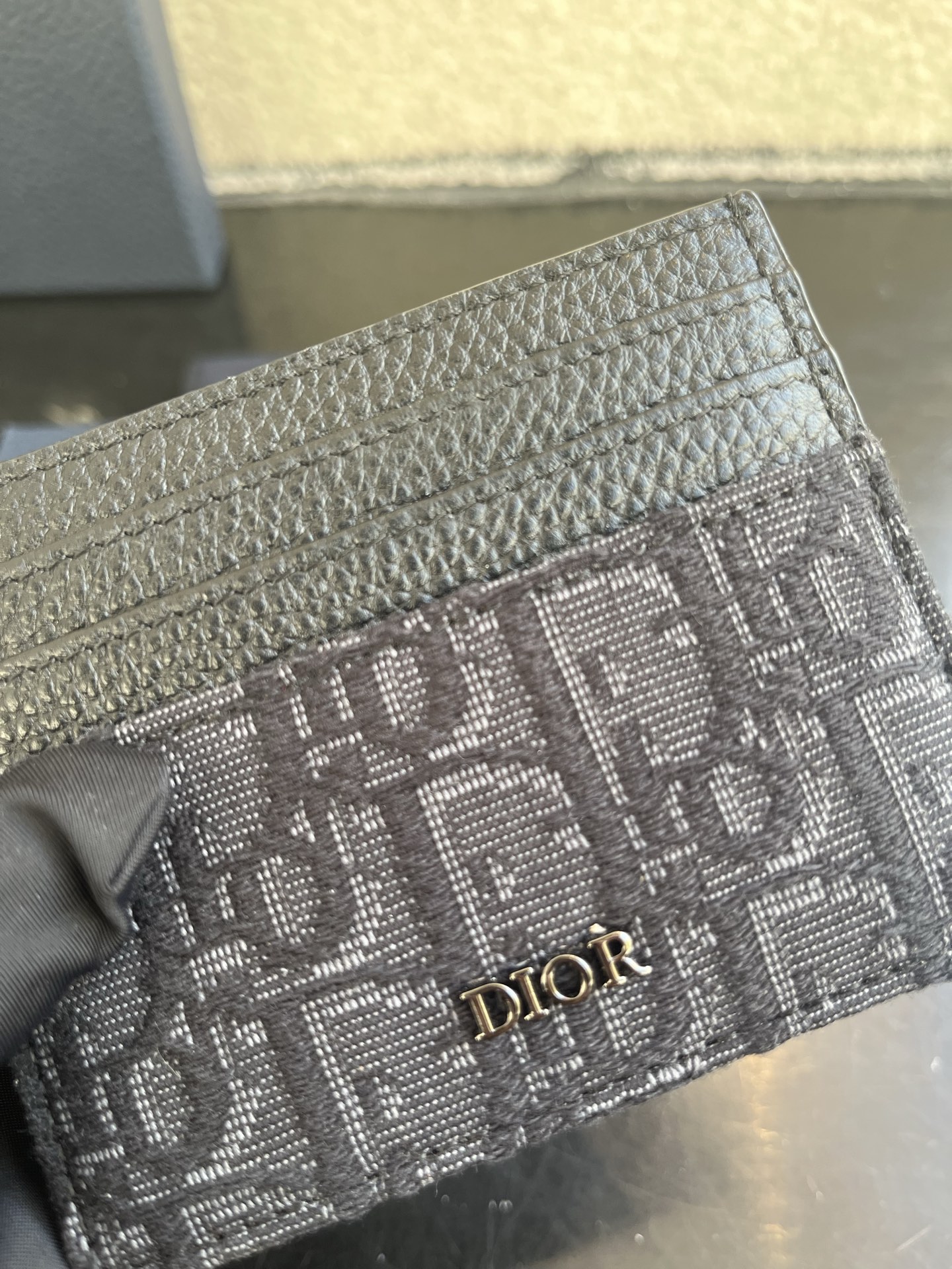 Dior 高仿卡夾 男士黑色老花布拼皮革 雙層設計| 10 Dior 高仿卡夾 男士黑色老花布拼皮革 雙層設計