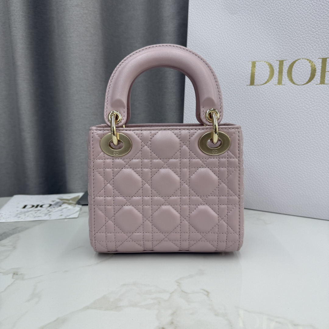 Dior原單粉色戴妃迷你包 女款時尚手提鏈條設計| 13 Dior原單粉色戴妃迷你包 女款時尚手提鏈條設計