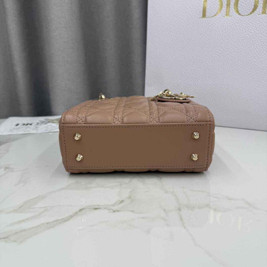 DiorA貨迷你戴妃包 女款焦糖棕色百搭手提包款| 10 DiorA貨迷你戴妃包 女款焦糖棕色百搭手提包款