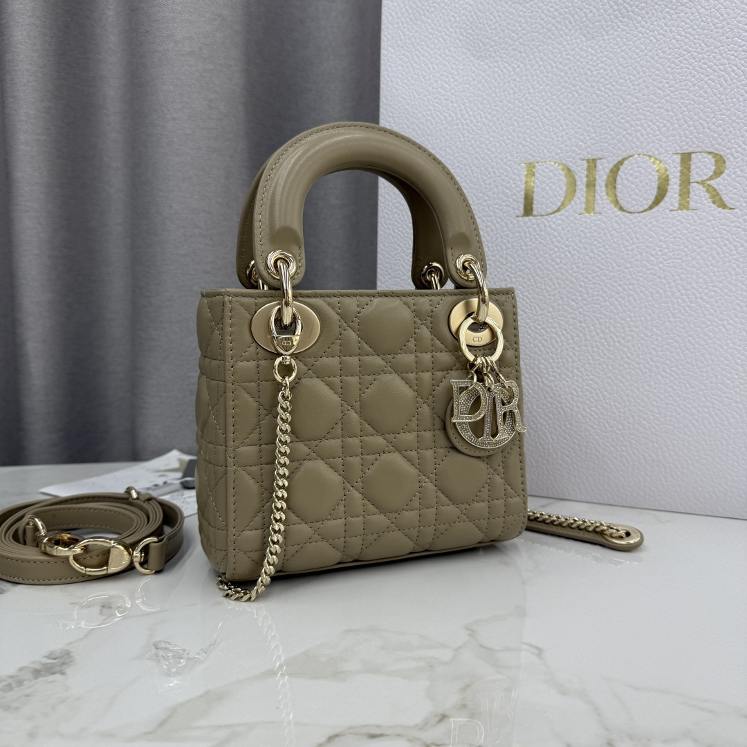 Dior A貨駝色Lady Dior手提包女款霧感皮革人氣百搭配色| 14 Dior A貨駝色Lady Dior手提包女款霧感皮革人氣百搭配色