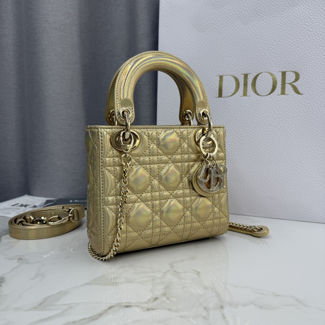 Dior一比一仿戴妃包 女款幻彩金色系奢華小包設計| 14 Dior一比一仿戴妃包 女款幻彩金色系奢華小包設計