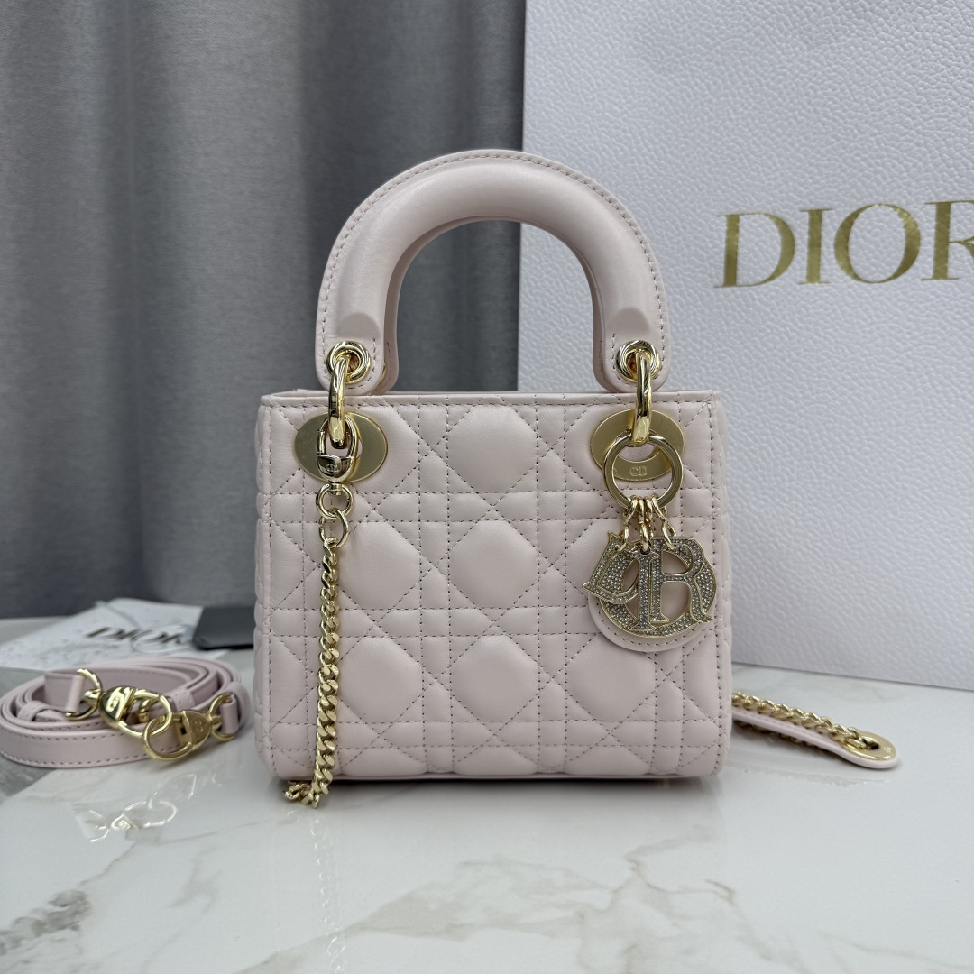 DiorA貨戴妃迷你包 女款珍珠粉色氣質小包亮眼推薦