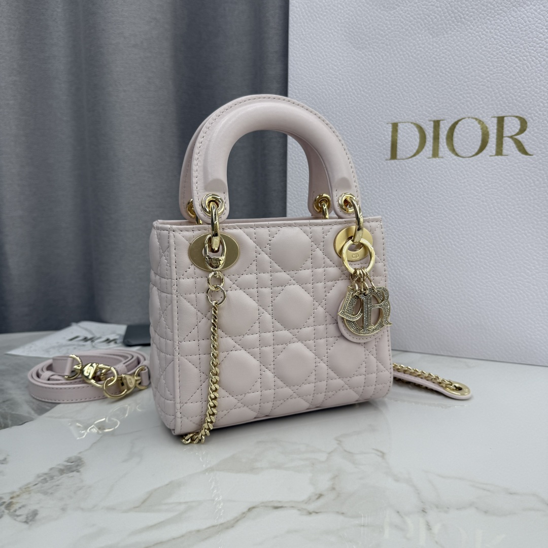 DiorA貨戴妃迷你包 女款珍珠粉色氣質小包亮眼推薦| 14 DiorA貨戴妃迷你包 女款珍珠粉色氣質小包亮眼推薦