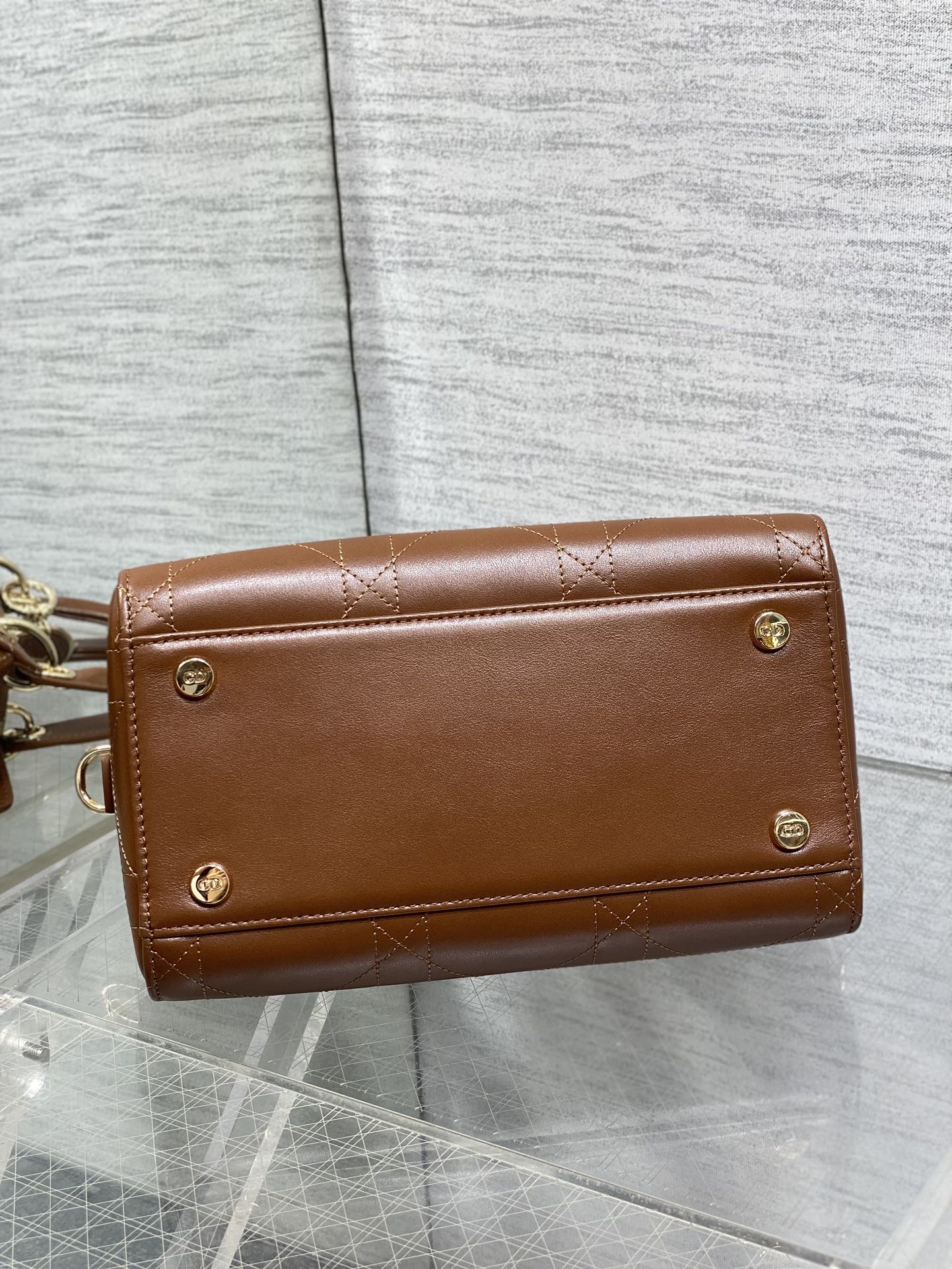 Dior 一比一栗棕色小款手提包 迷你可愛藤格紋女用包| 9 Dior 一比一栗棕色小款手提包 迷你可愛藤格紋女用包