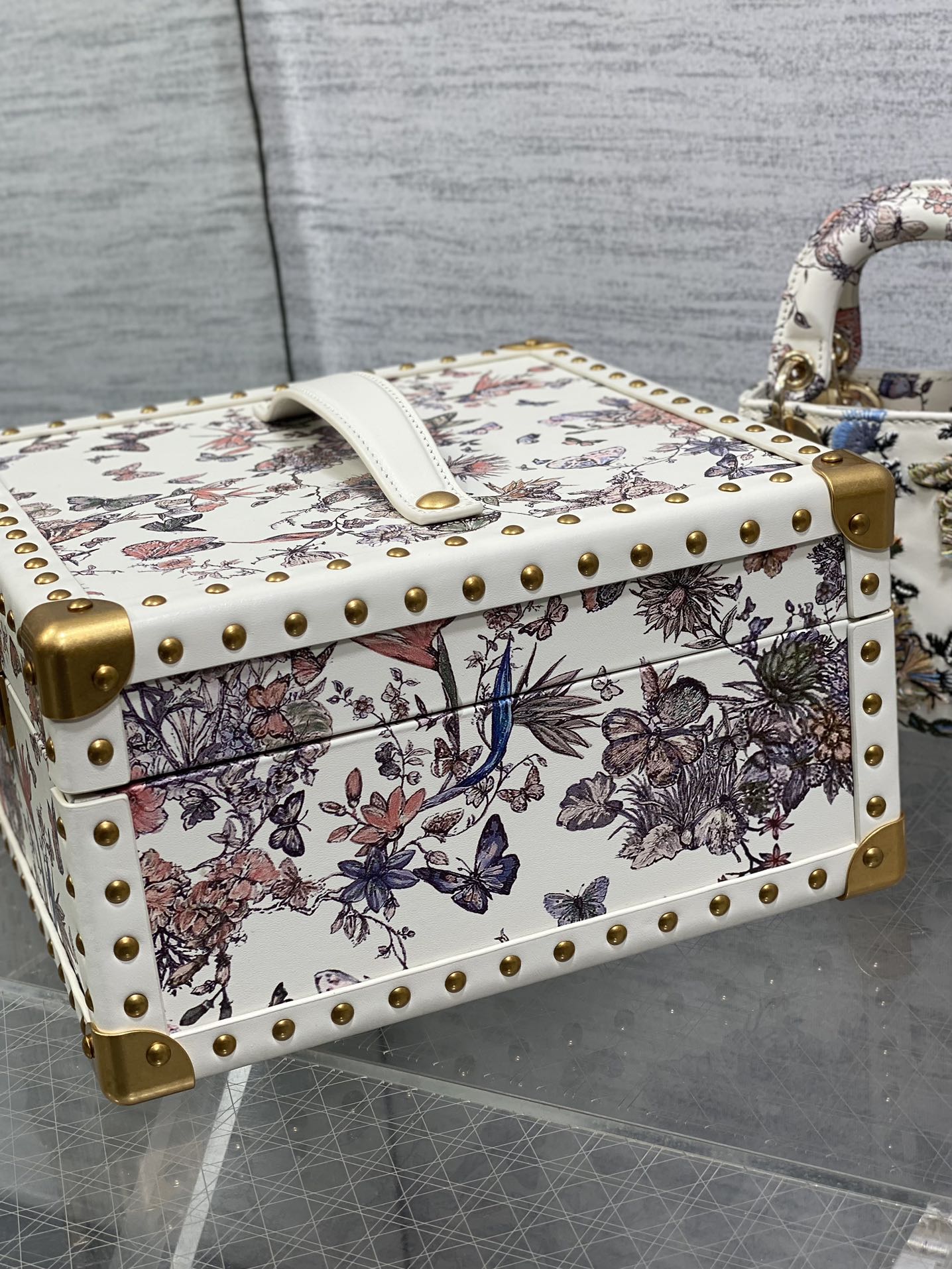 Dior 原單蝴蝶刺繡迷你包 象牙白基底花卉圖案立體設計| 10 Dior 原單蝴蝶刺繡迷你包 象牙白基底花卉圖案立體設計