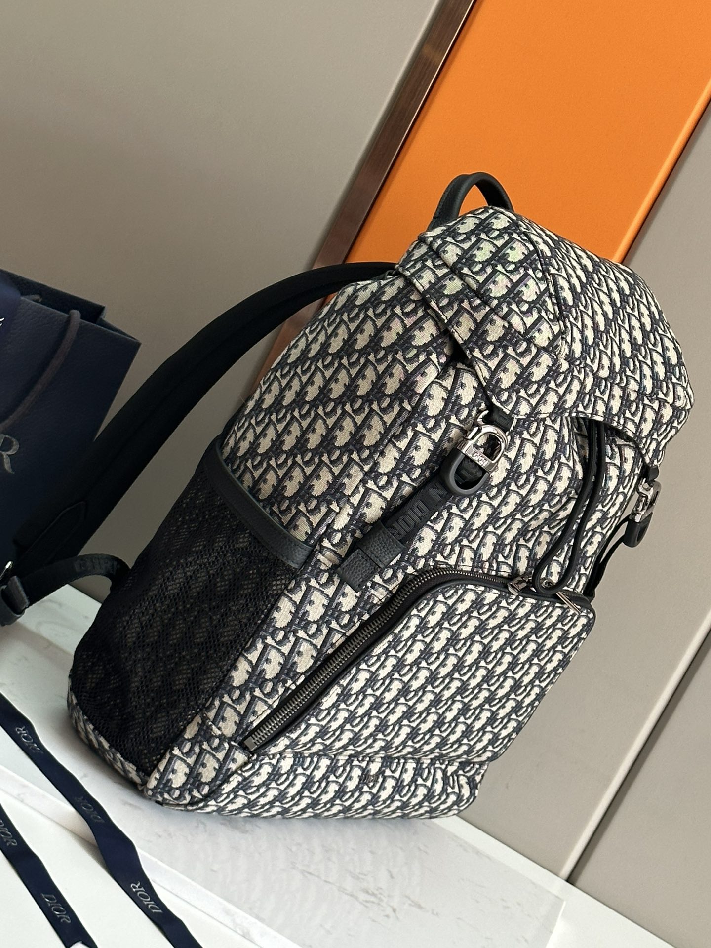 Dior 一比一復刻男士後背包老花束口多口袋設計款| 14 Dior 一比一復刻男士後背包老花束口多口袋設計款