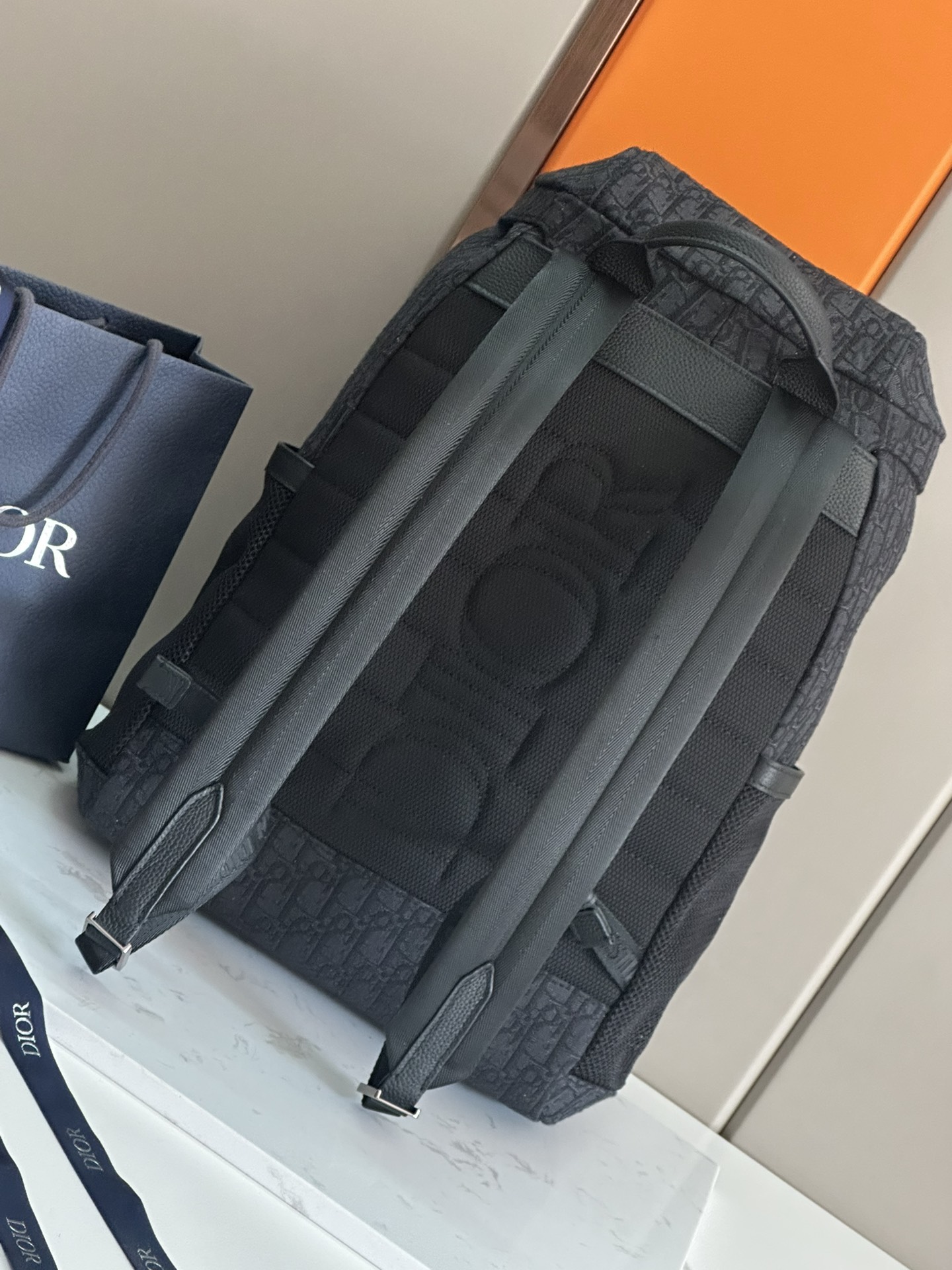 Dior 原單黑色Oblique老花後背包時尚通勤耐用款| 13 Dior 原單黑色Oblique老花後背包時尚通勤耐用款