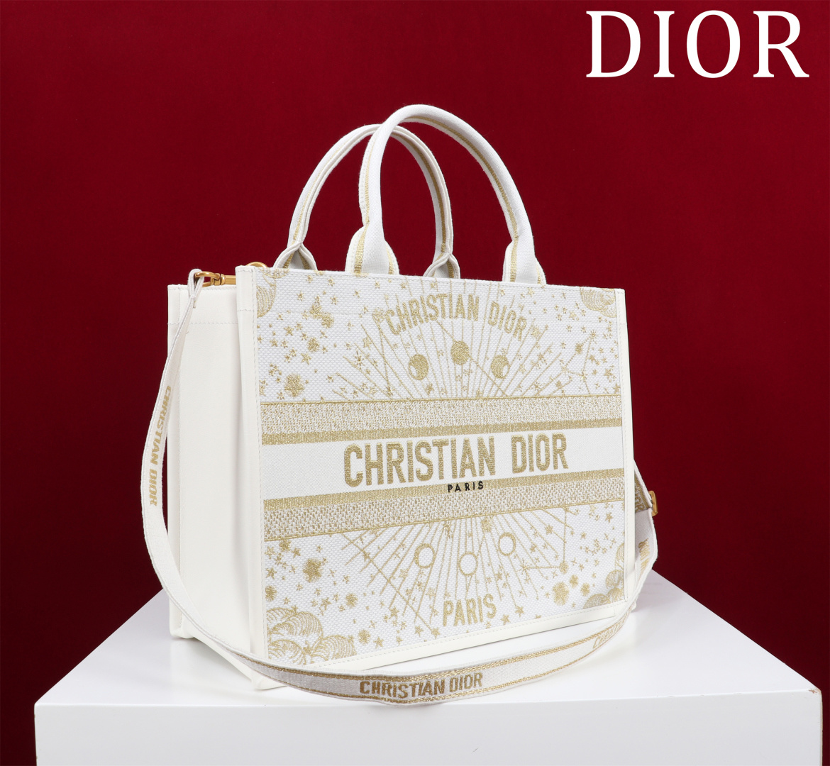 Dior 高仿女款Book Tote金線刺繡托特包 高質感通勤大容量| 14 Dior 高仿女款Book Tote金線刺繡托特包 高質感通勤大容量