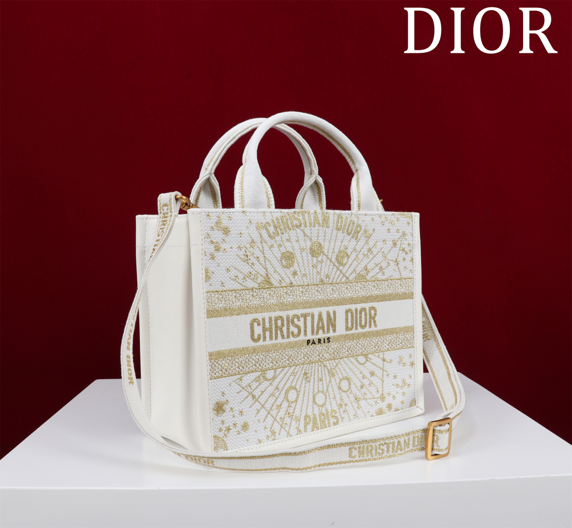 Dior 高仿Book Tote小號托特包 金線星耀款 可肩背| 13 Dior 高仿Book Tote小號托特包 金線星耀款 可肩背